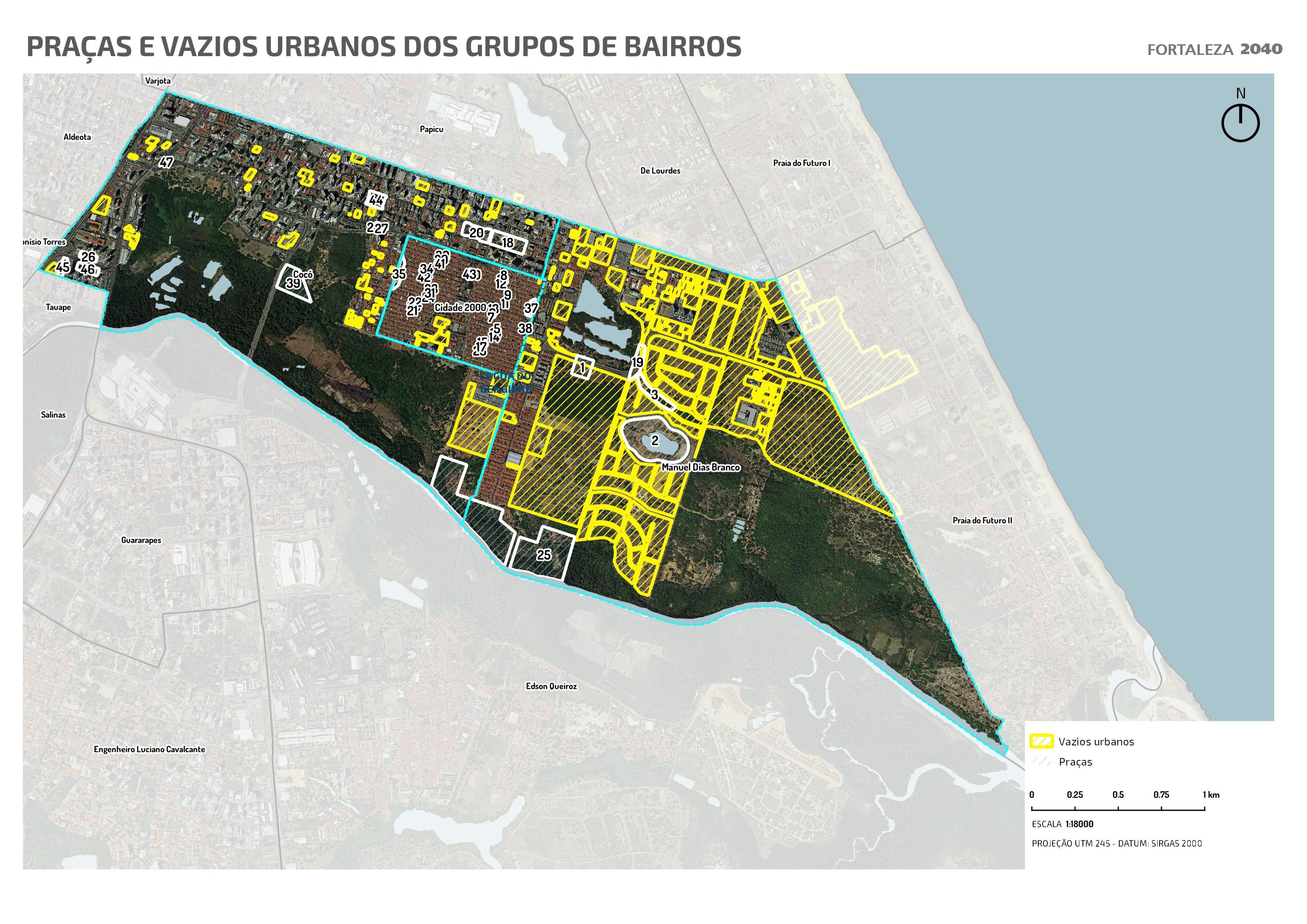 Fóruns Territoriais de Fortaleza - Mapa dos Fóruns Territoriais