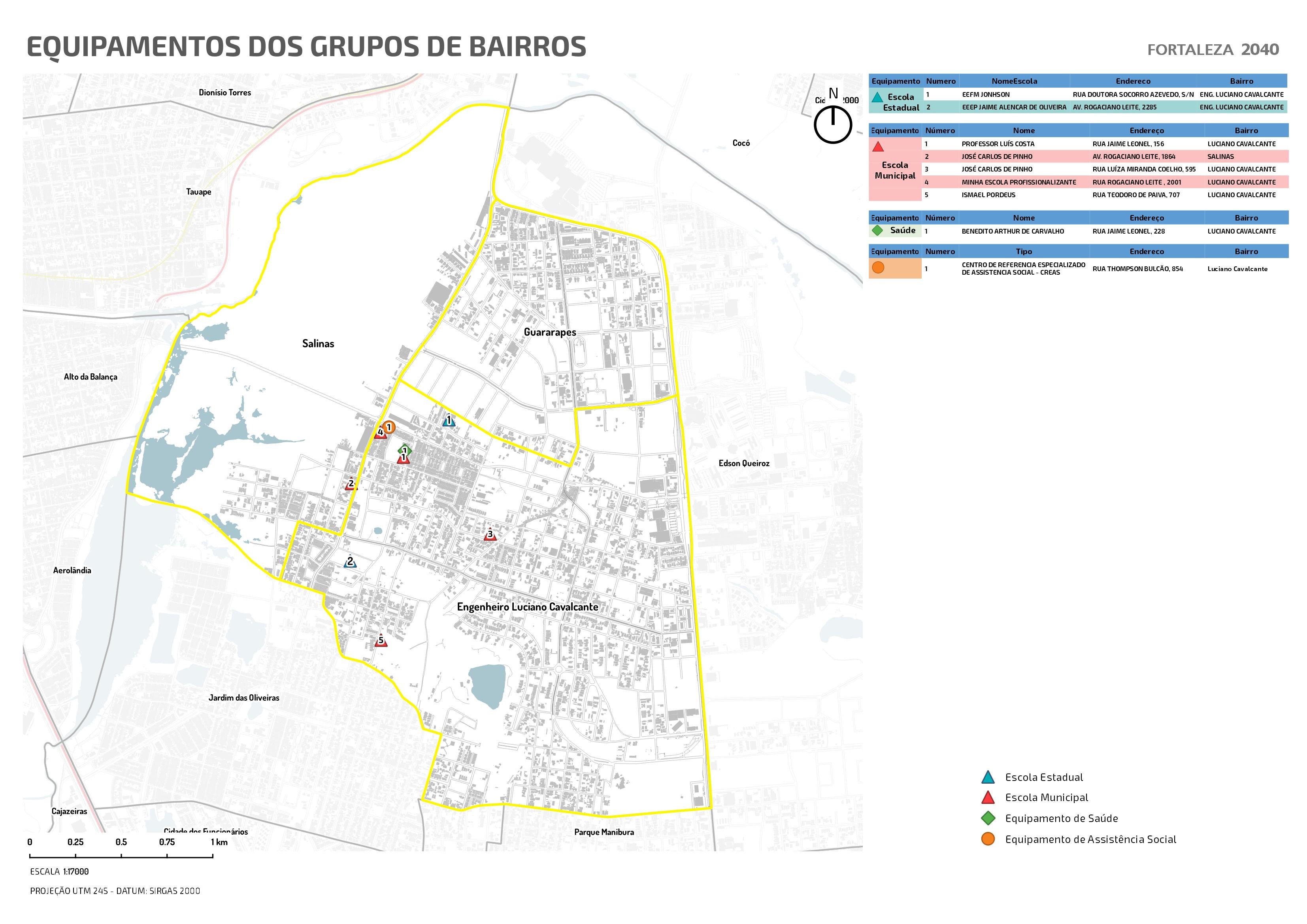 Fóruns Territoriais de Fortaleza - Mapa dos Fóruns Territoriais