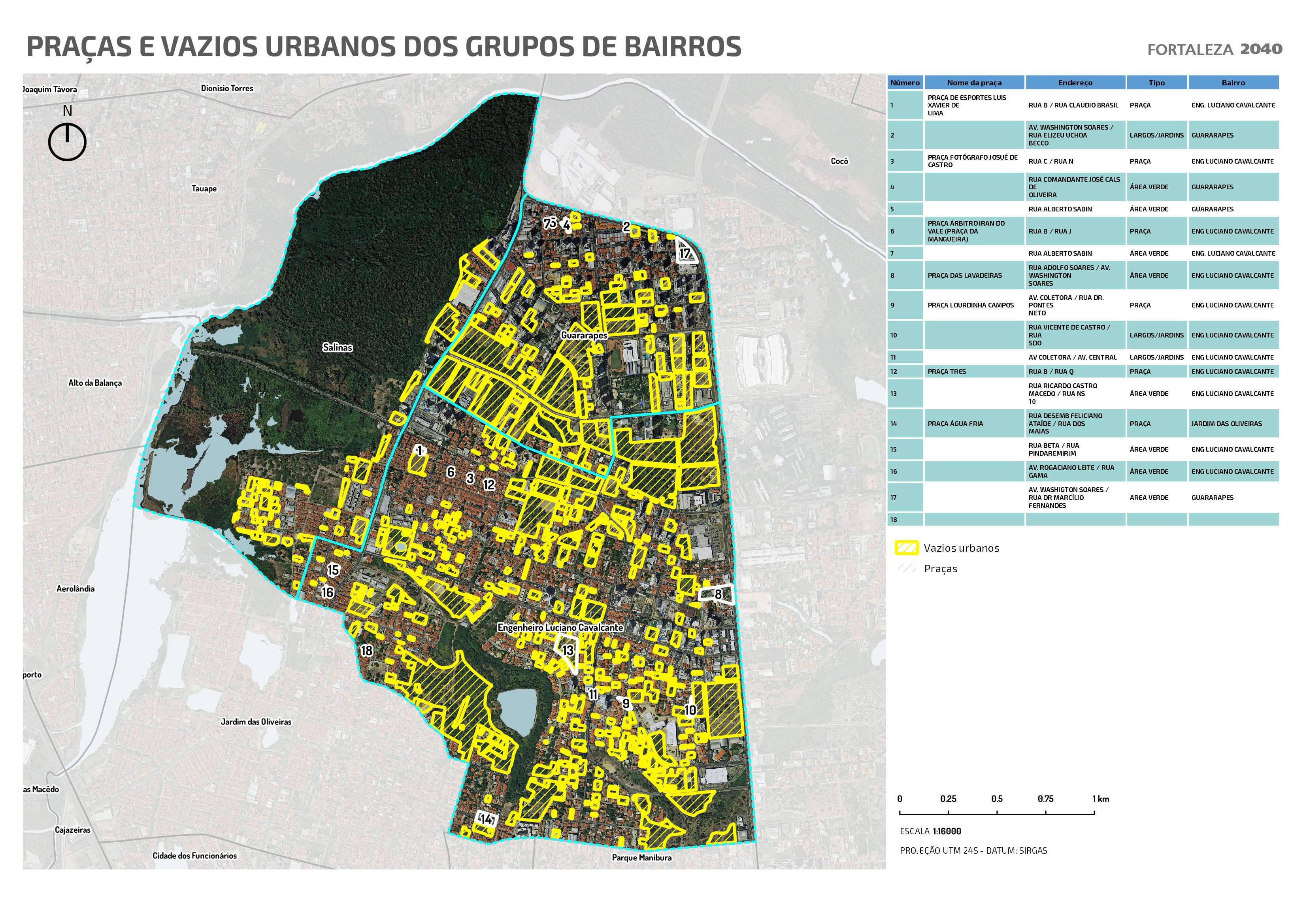 Fóruns Territoriais de Fortaleza - Mapa dos Fóruns Territoriais