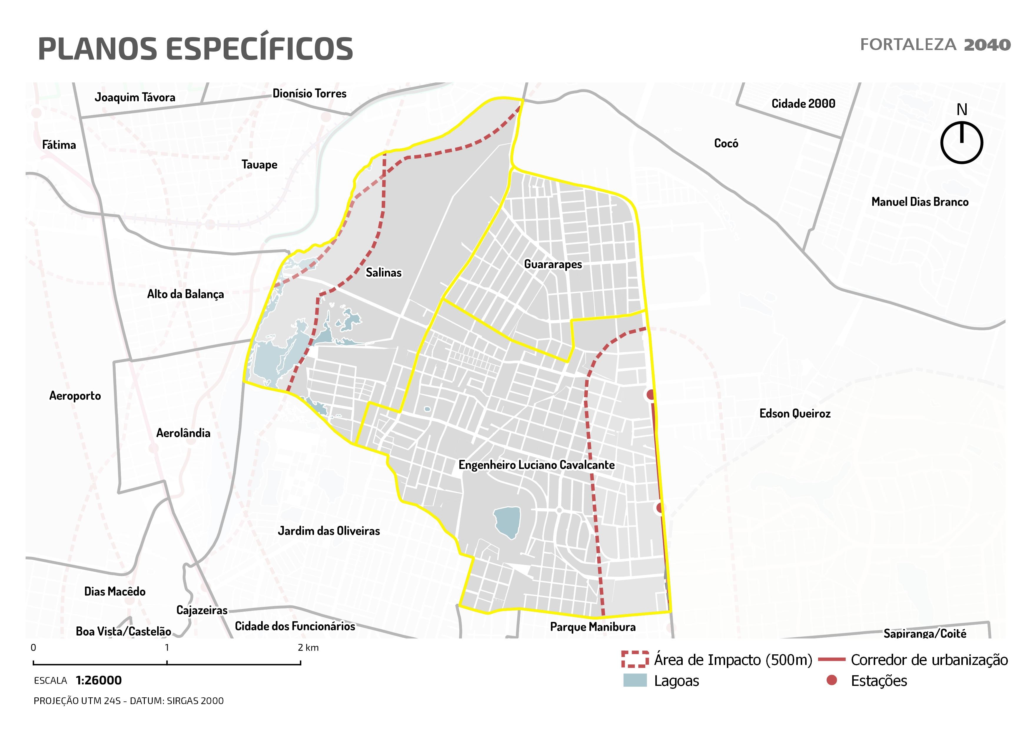 Fóruns Territoriais de Fortaleza - Mapa dos Fóruns Territoriais