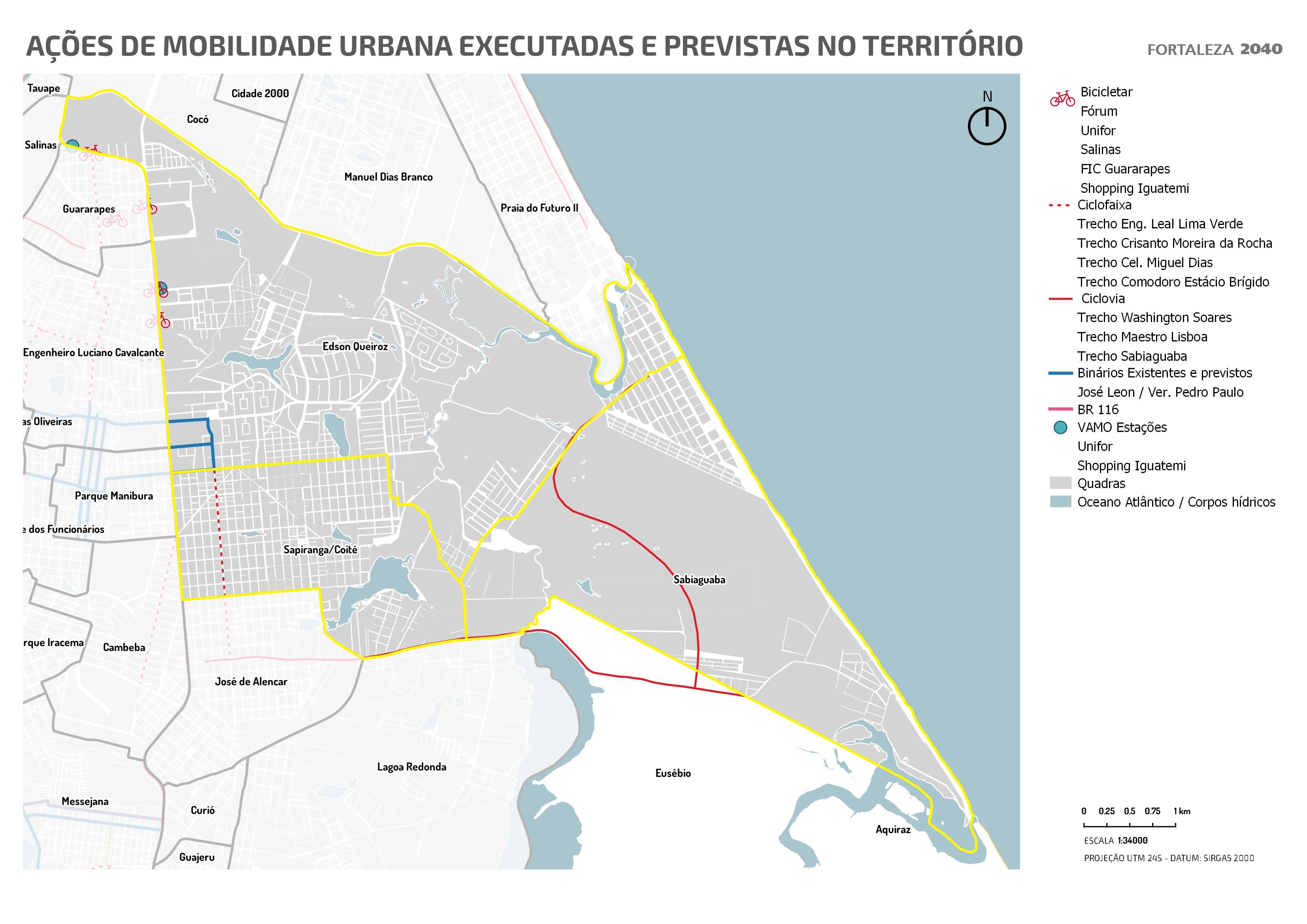 Fóruns Territoriais de Fortaleza - Mapa dos Fóruns Territoriais