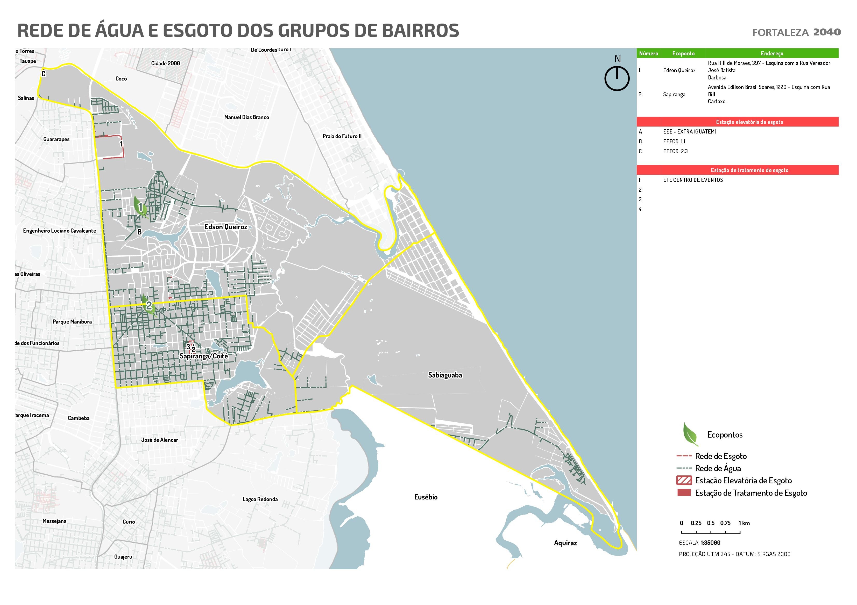 Fóruns Territoriais de Fortaleza - Mapa dos Fóruns Territoriais