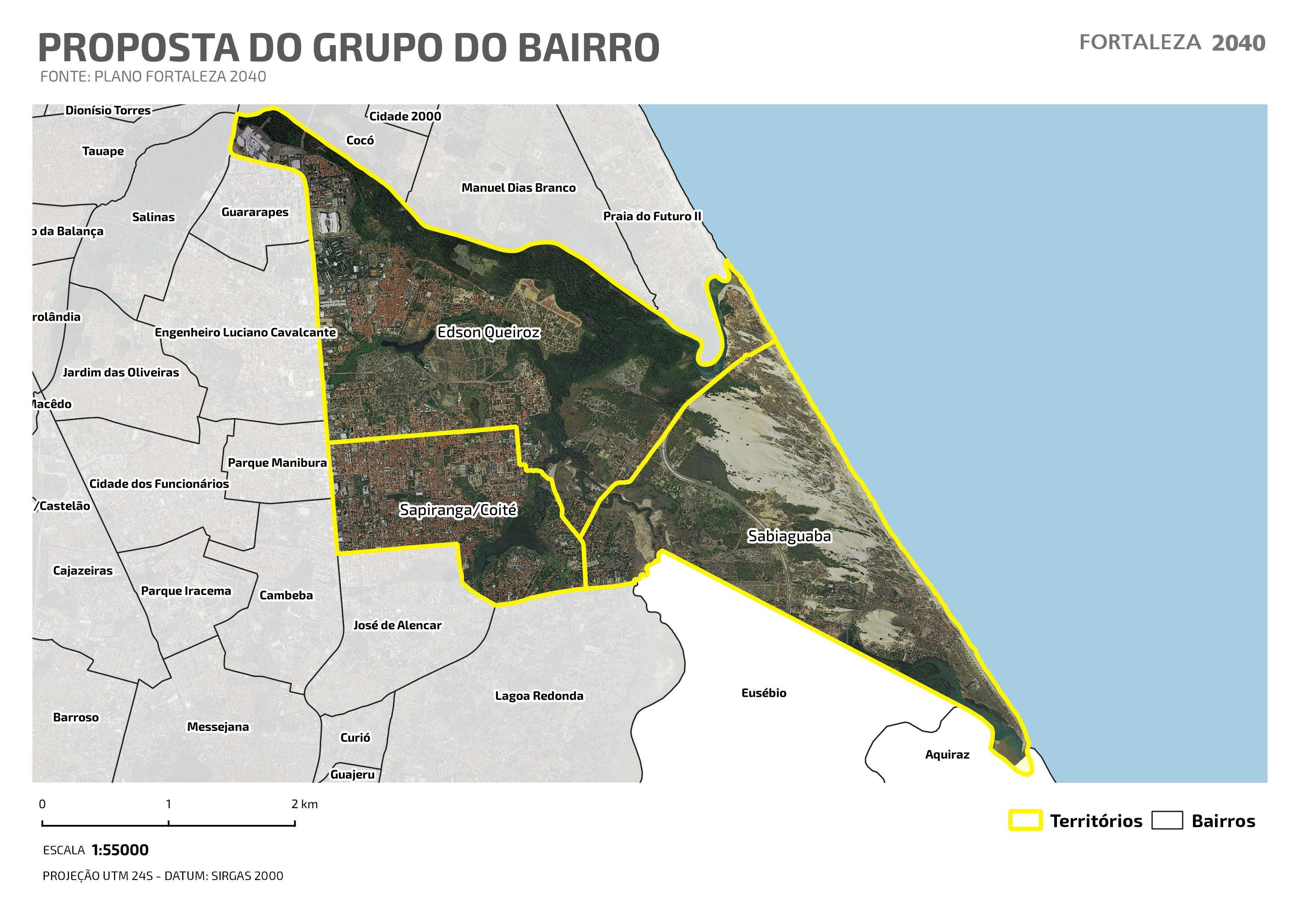 Fóruns Territoriais de Fortaleza - Mapa dos Fóruns Territoriais