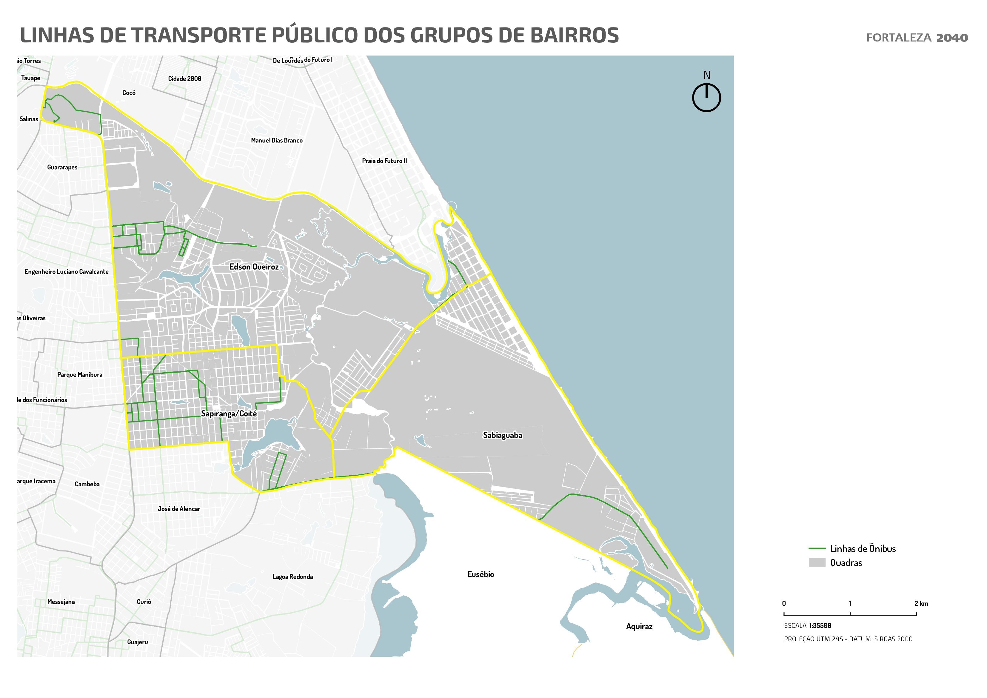 Fóruns Territoriais de Fortaleza - Mapa dos Fóruns Territoriais