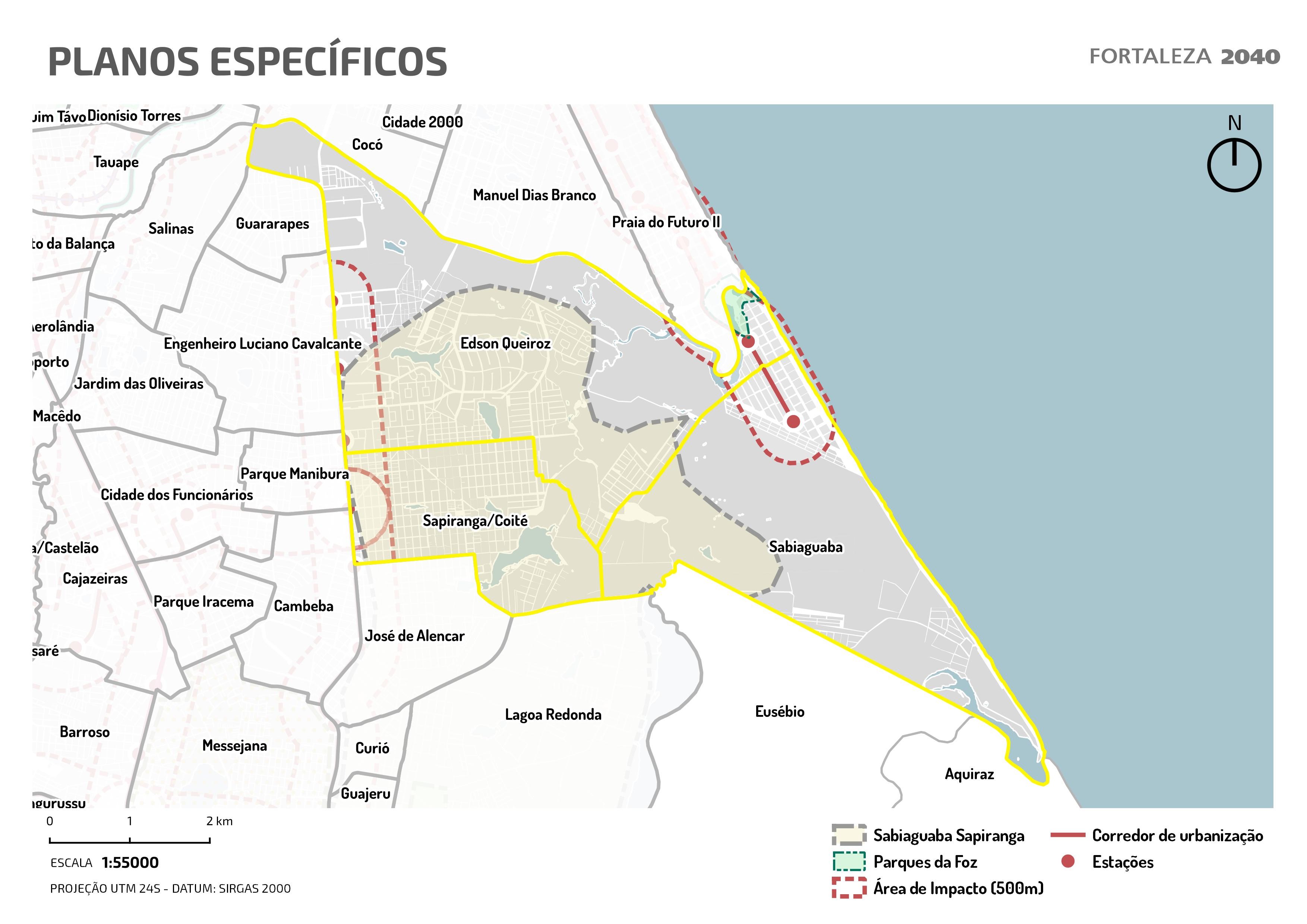 Fóruns Territoriais de Fortaleza - Mapa dos Fóruns Territoriais