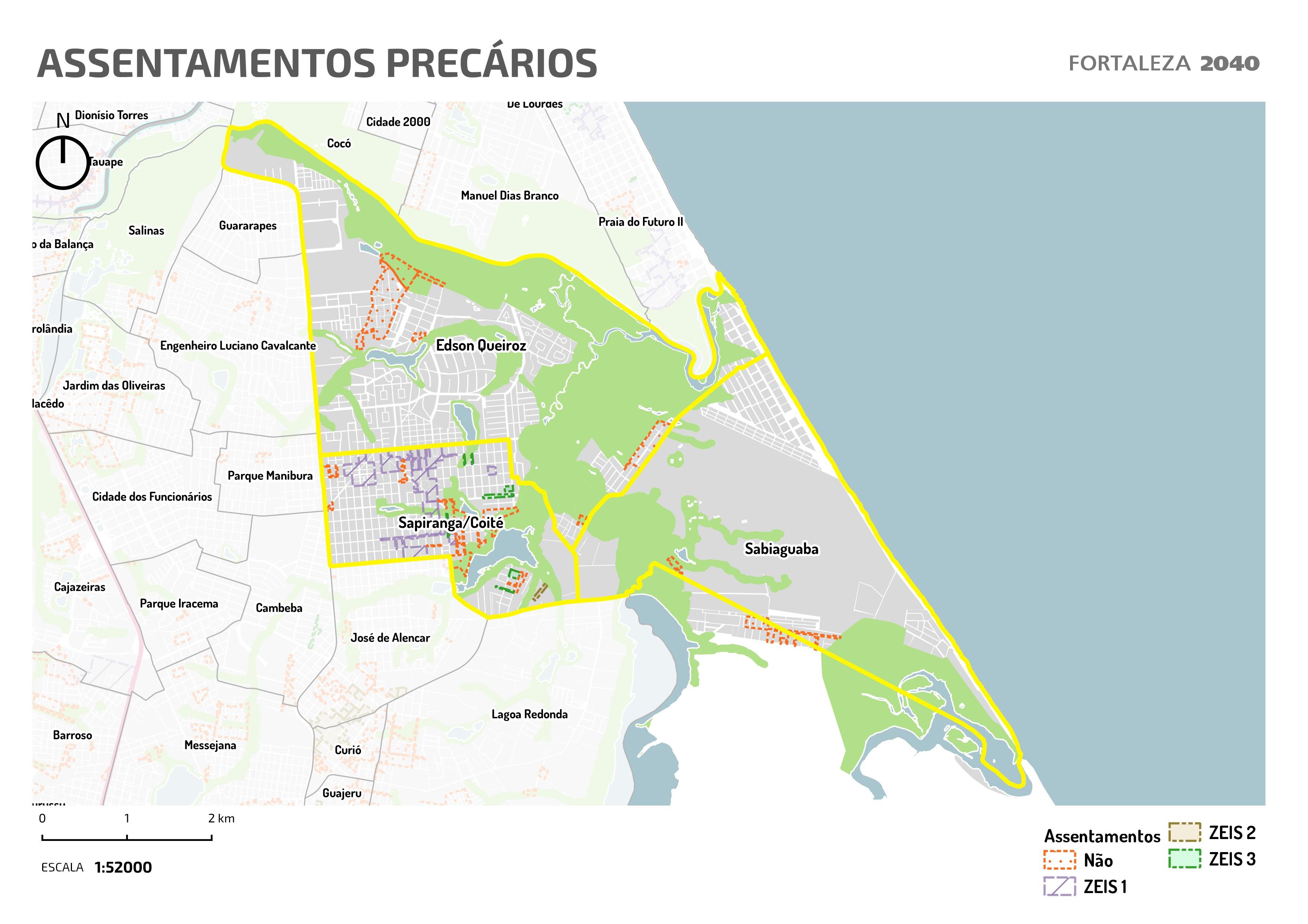 Fóruns Territoriais de Fortaleza - Mapa dos Fóruns Territoriais