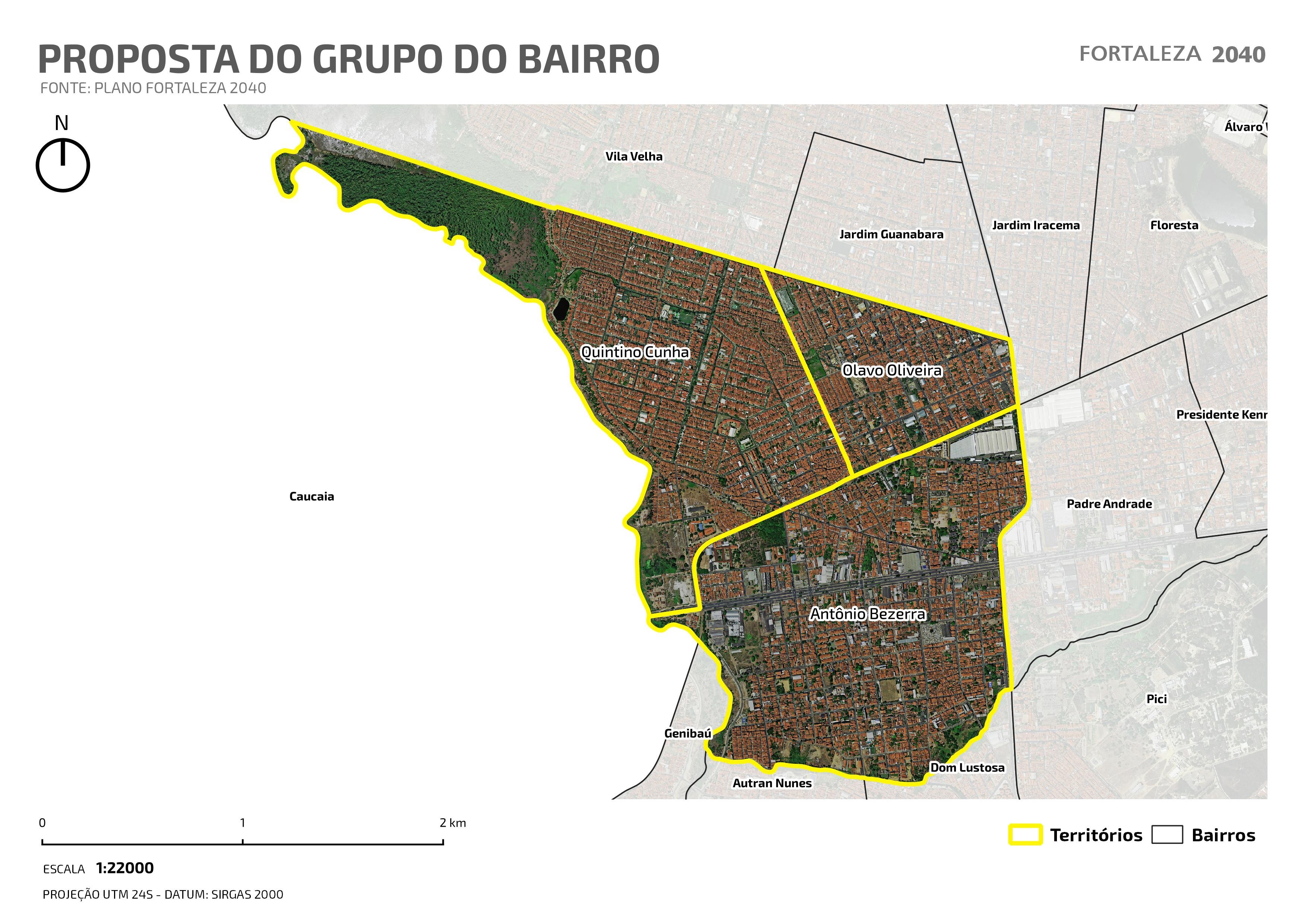 Fóruns Territoriais de Fortaleza - Mapa dos Fóruns Territoriais