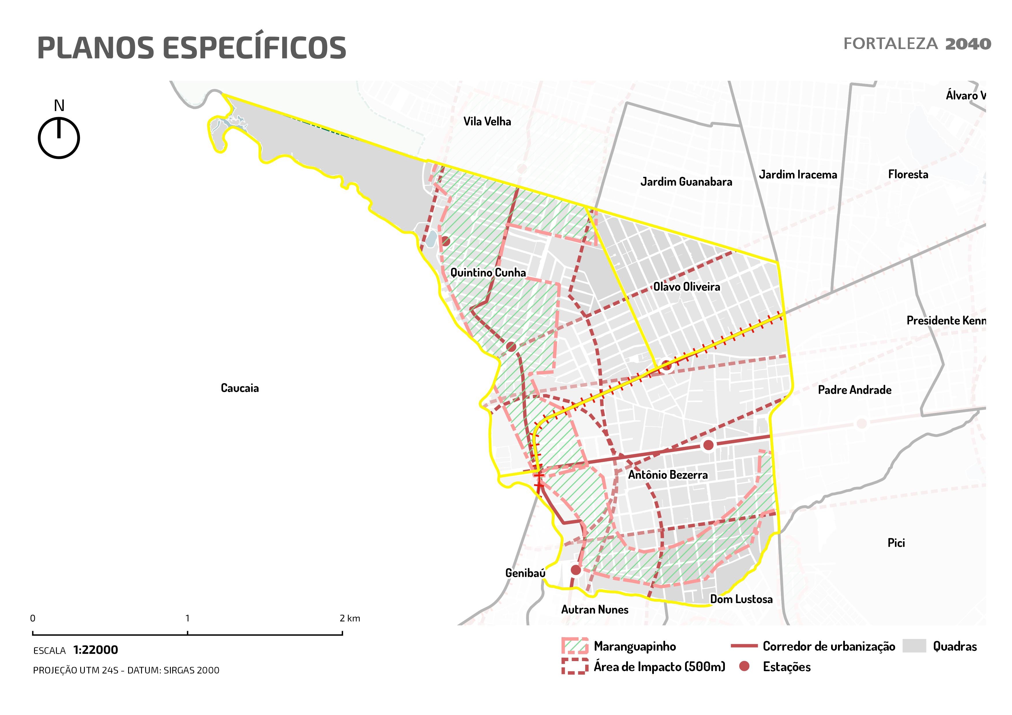 Fóruns Territoriais de Fortaleza - Mapa dos Fóruns Territoriais