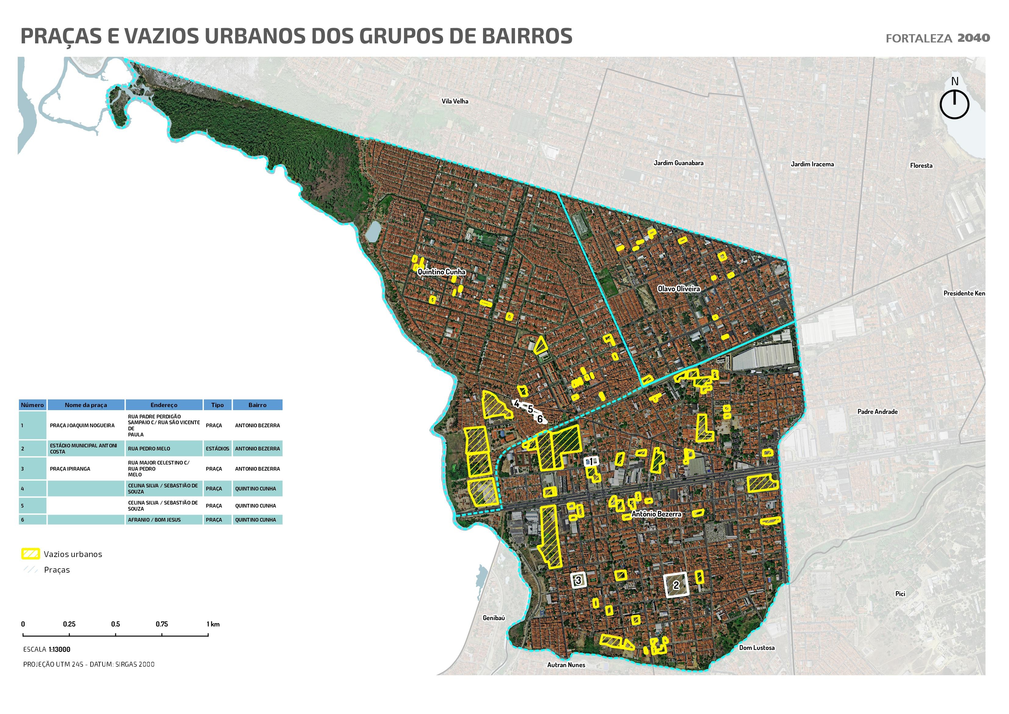 Fóruns Territoriais de Fortaleza - Mapa dos Fóruns Territoriais