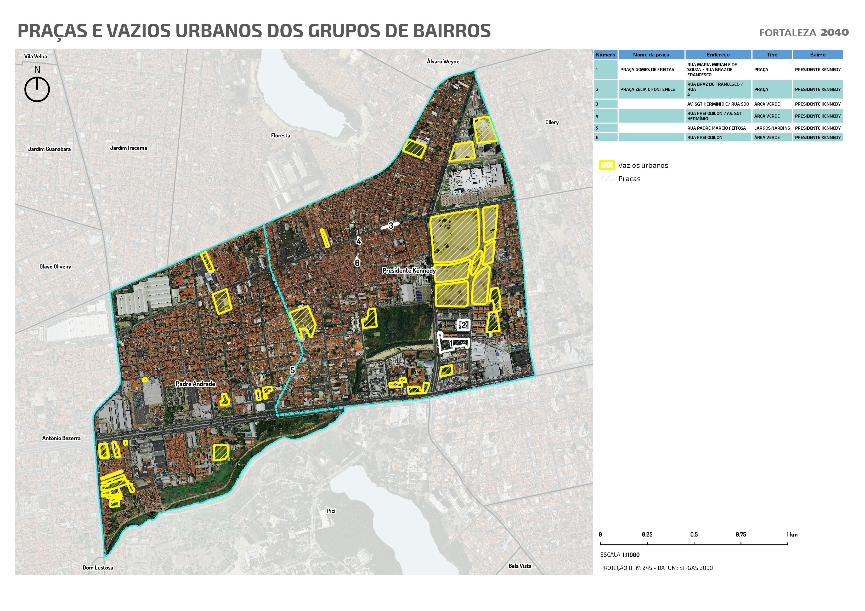 Fóruns Territoriais de Fortaleza - Mapa dos Fóruns Territoriais