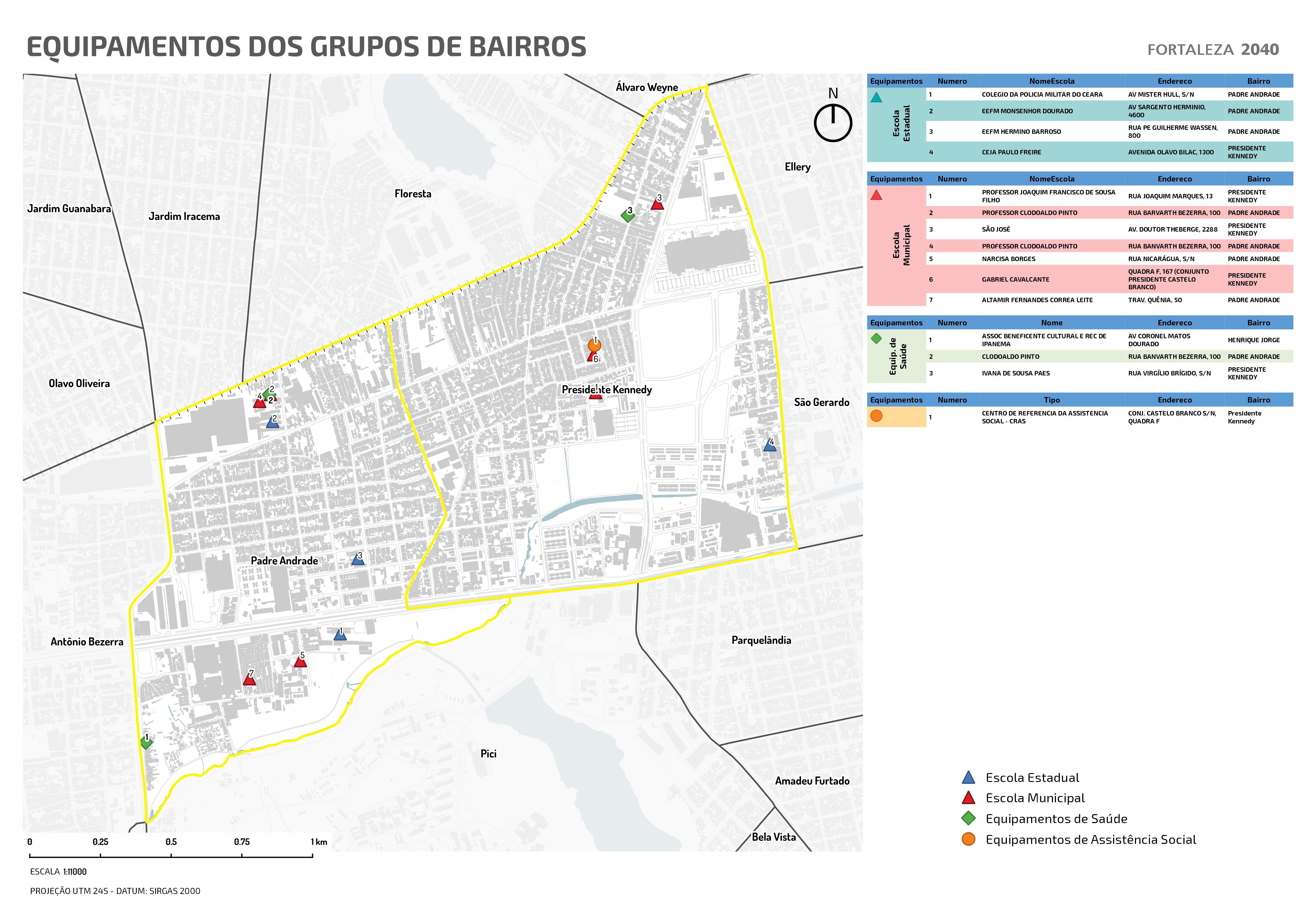 Fóruns Territoriais de Fortaleza - Mapa dos Fóruns Territoriais