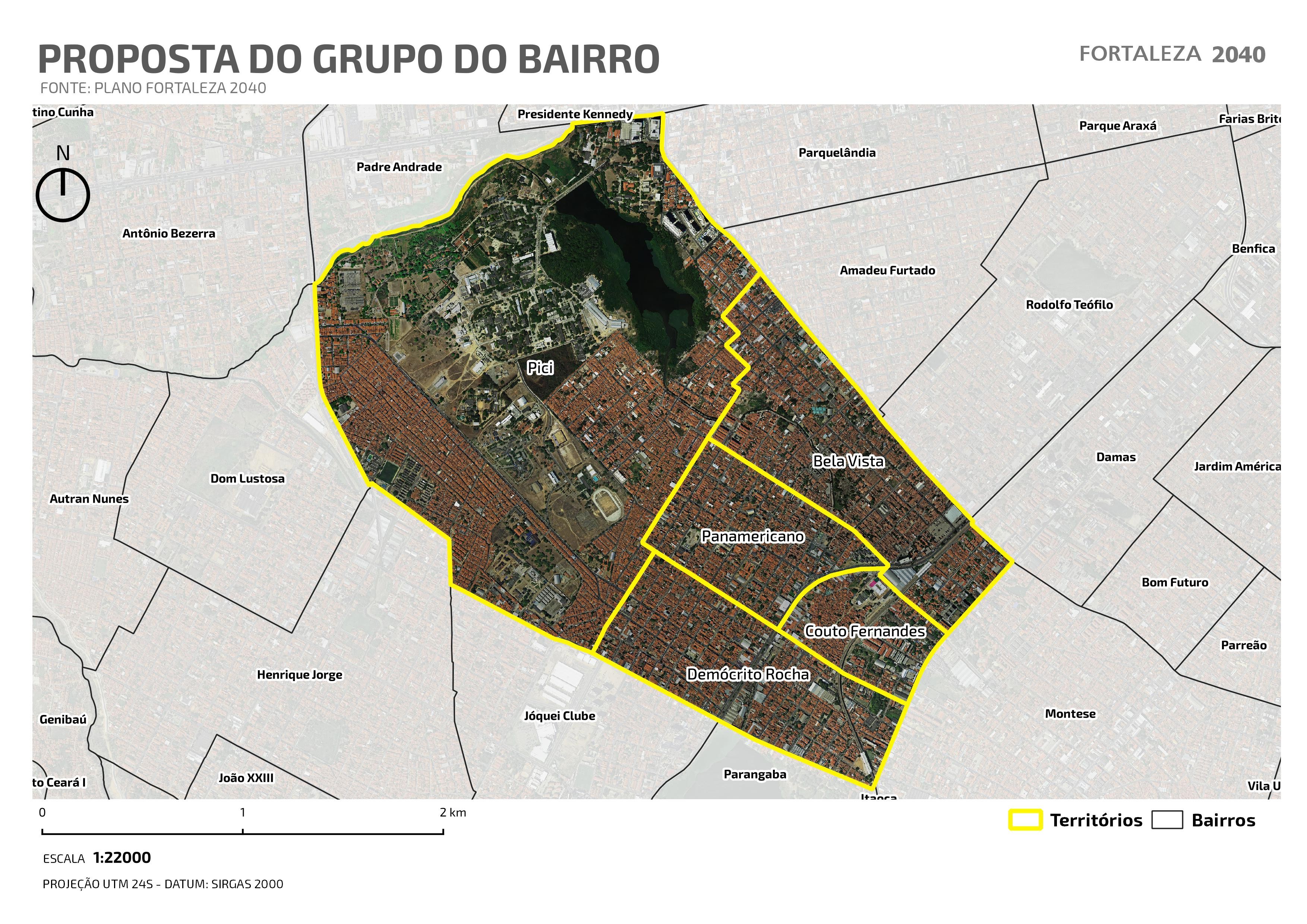 Fóruns Territoriais de Fortaleza - Mapa dos Fóruns Territoriais