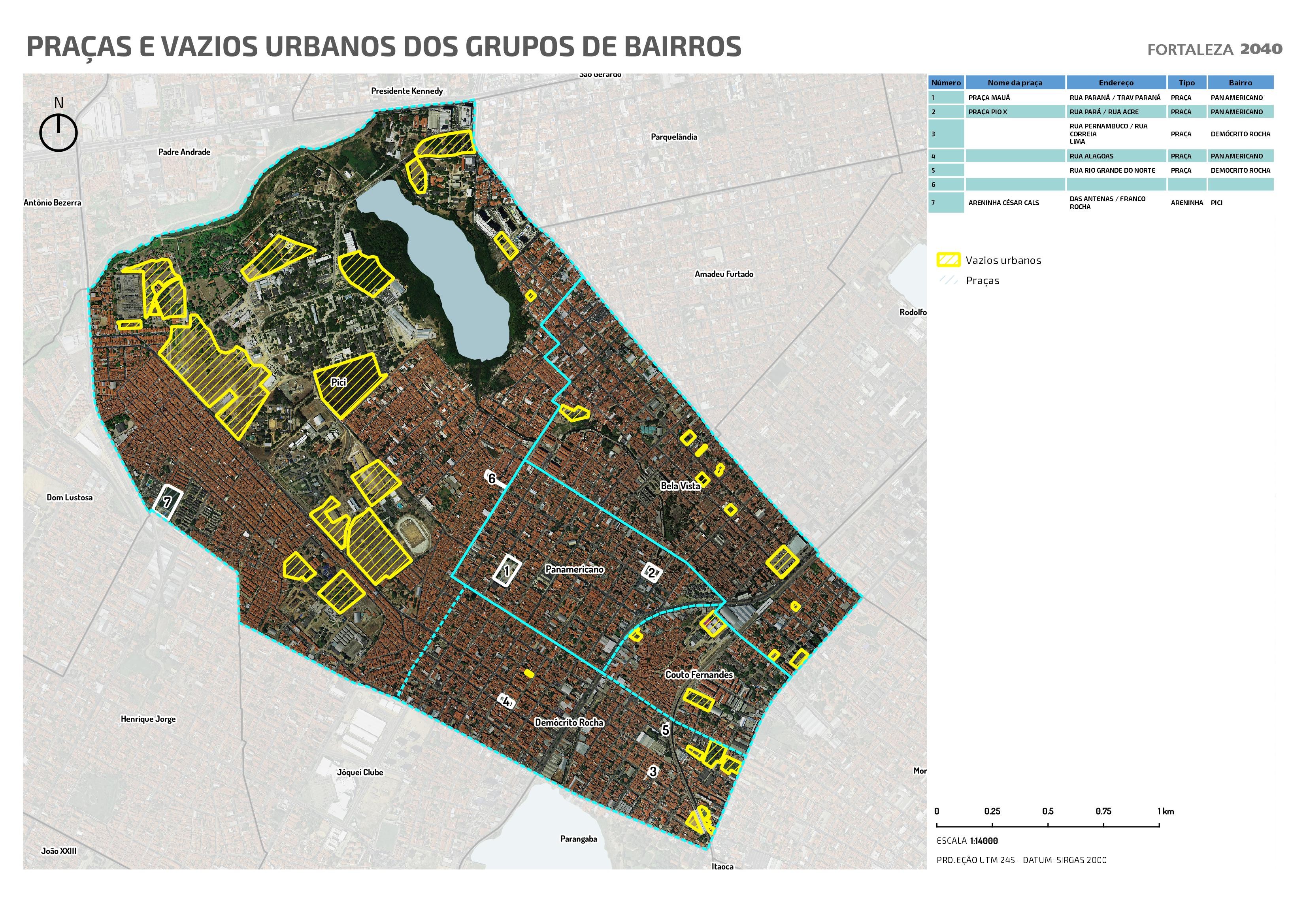 Fóruns Territoriais de Fortaleza - Mapa dos Fóruns Territoriais