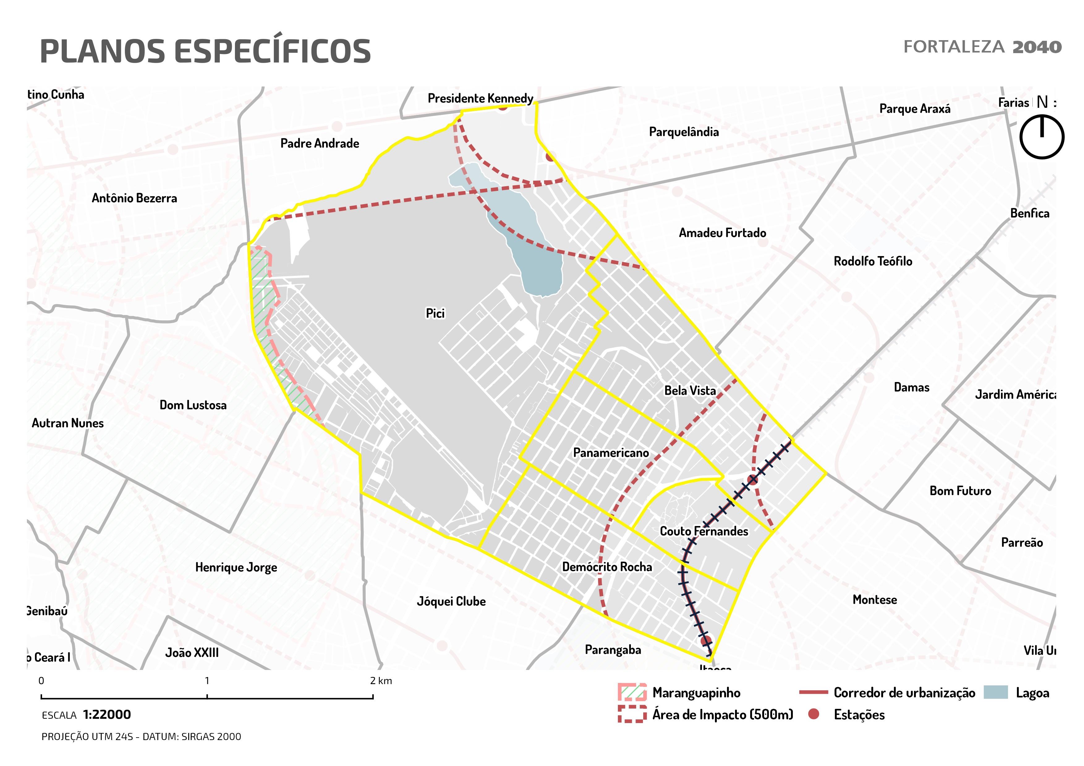 Fóruns Territoriais de Fortaleza - Mapa dos Fóruns Territoriais