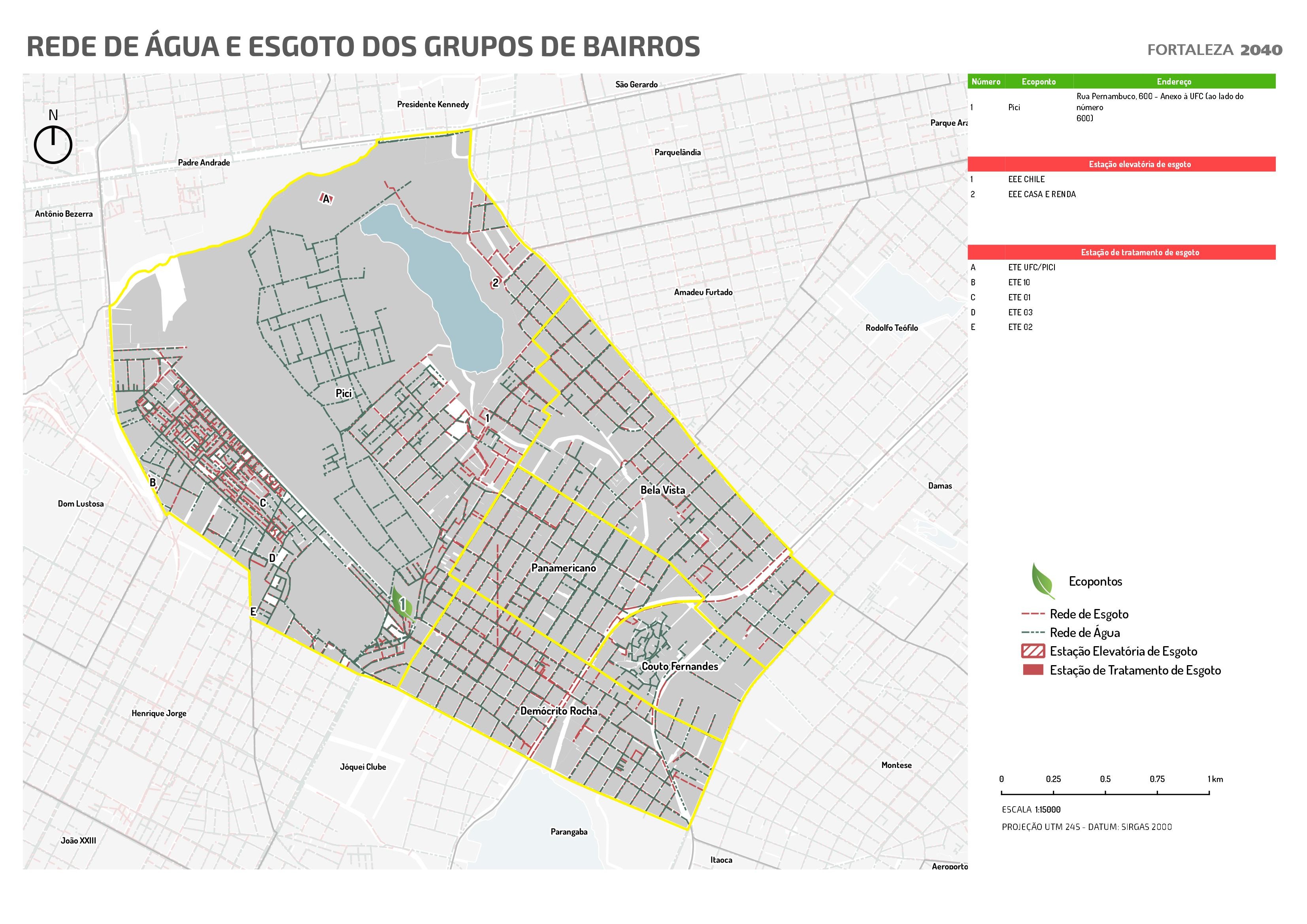 Fóruns Territoriais de Fortaleza - Mapa dos Fóruns Territoriais