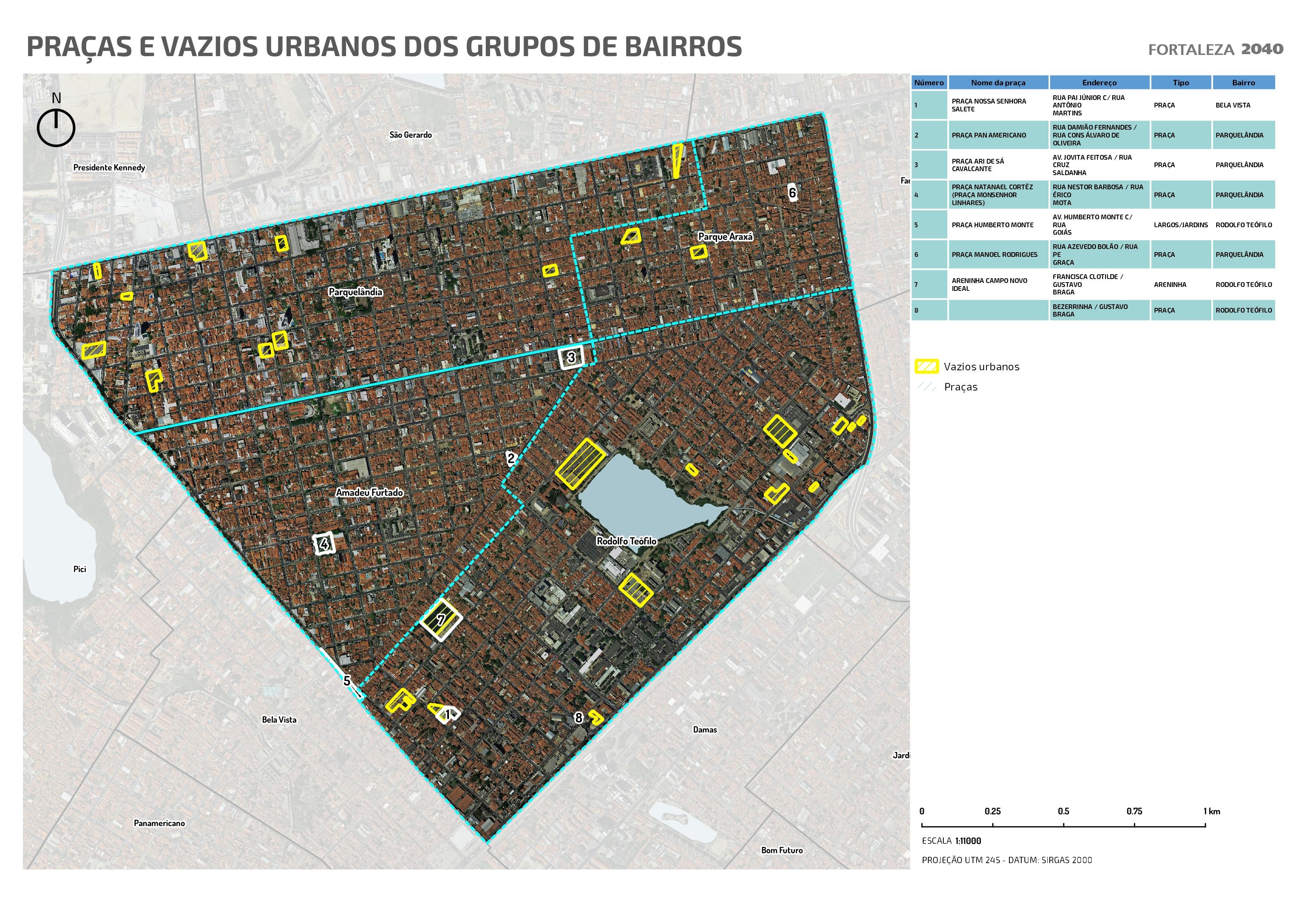 Fóruns Territoriais de Fortaleza - Mapa dos Fóruns Territoriais