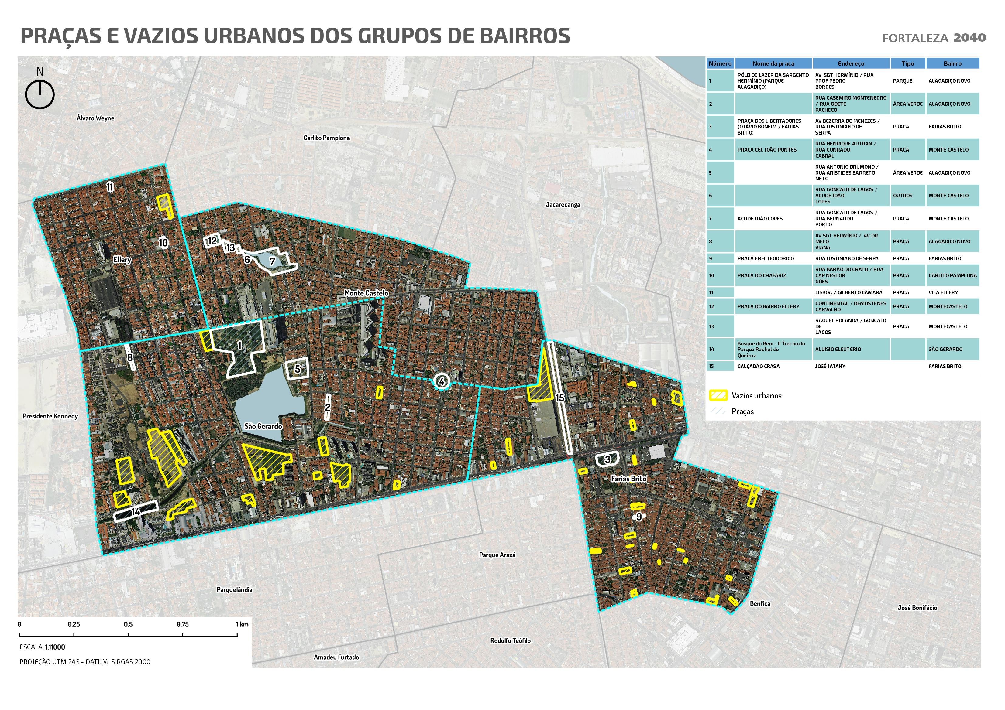 Fóruns Territoriais de Fortaleza - Mapa dos Fóruns Territoriais