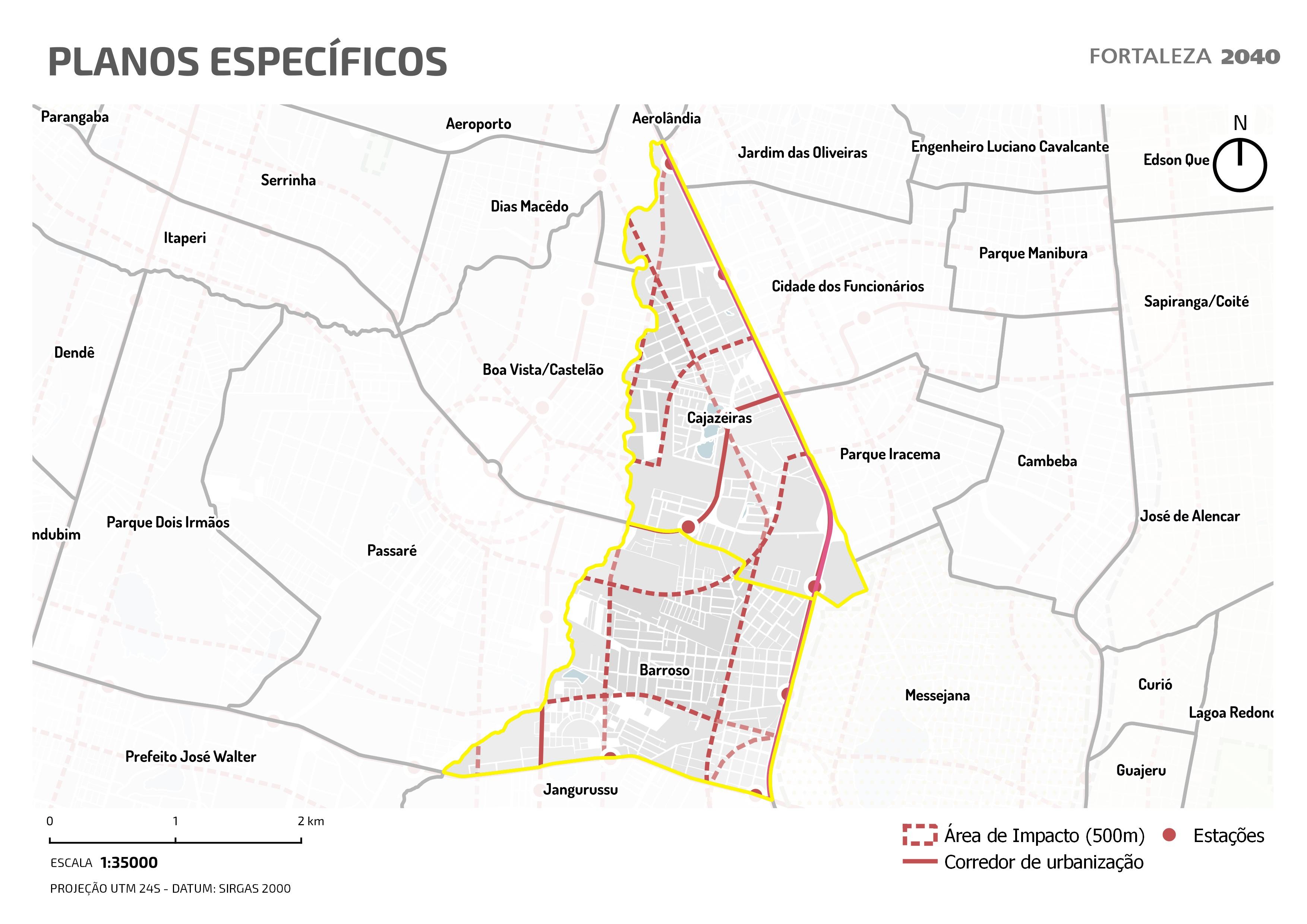 Fóruns Territoriais de Fortaleza - Mapa dos Fóruns Territoriais