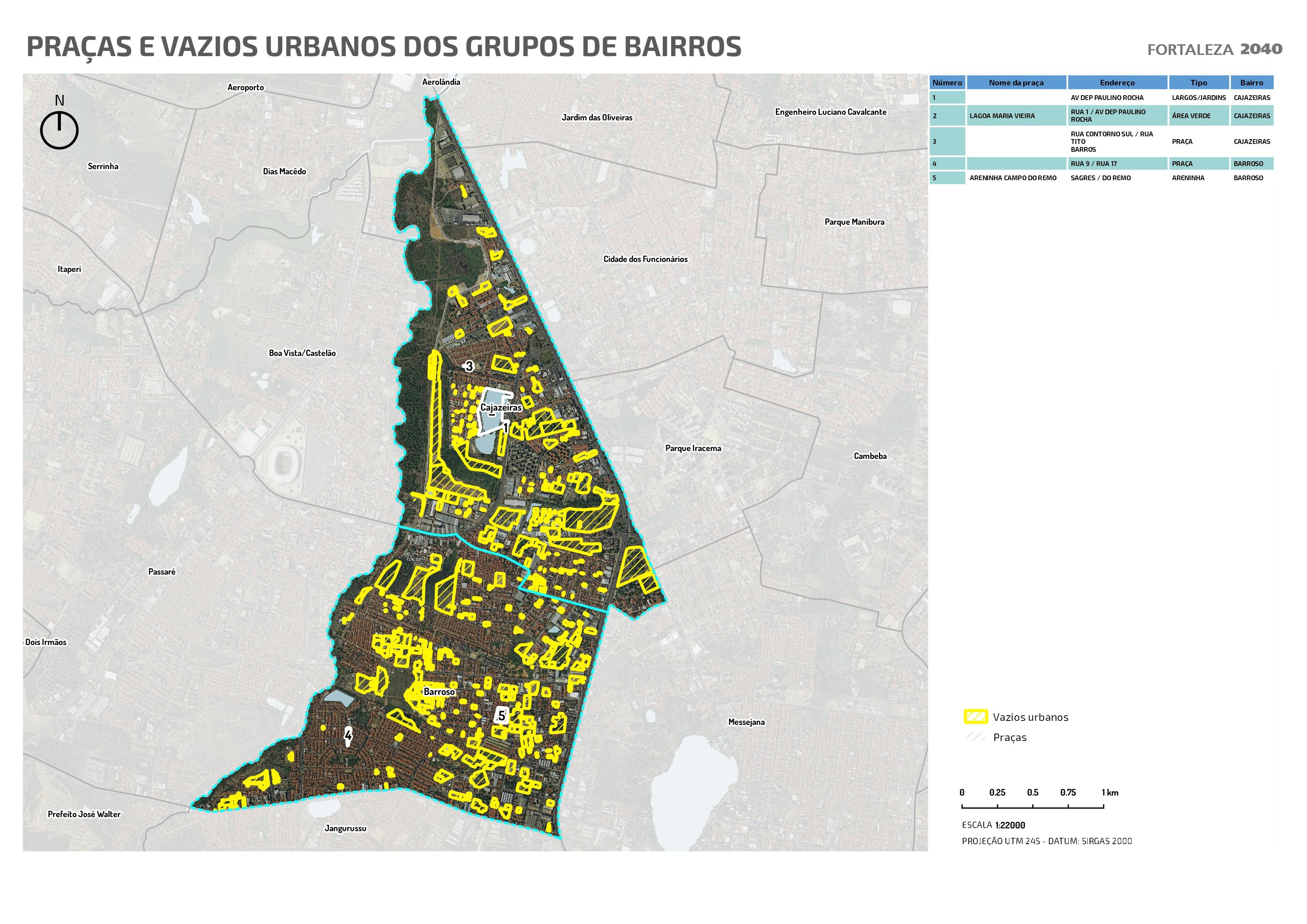 Fóruns Territoriais de Fortaleza - Mapa dos Fóruns Territoriais