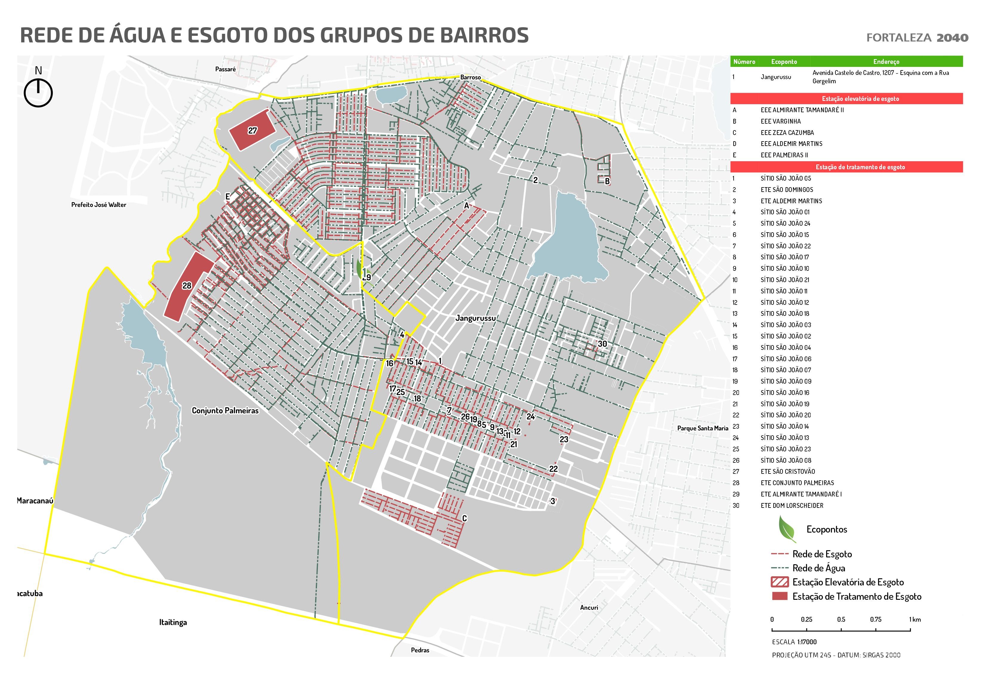 Fóruns Territoriais de Fortaleza - Mapa dos Fóruns Territoriais