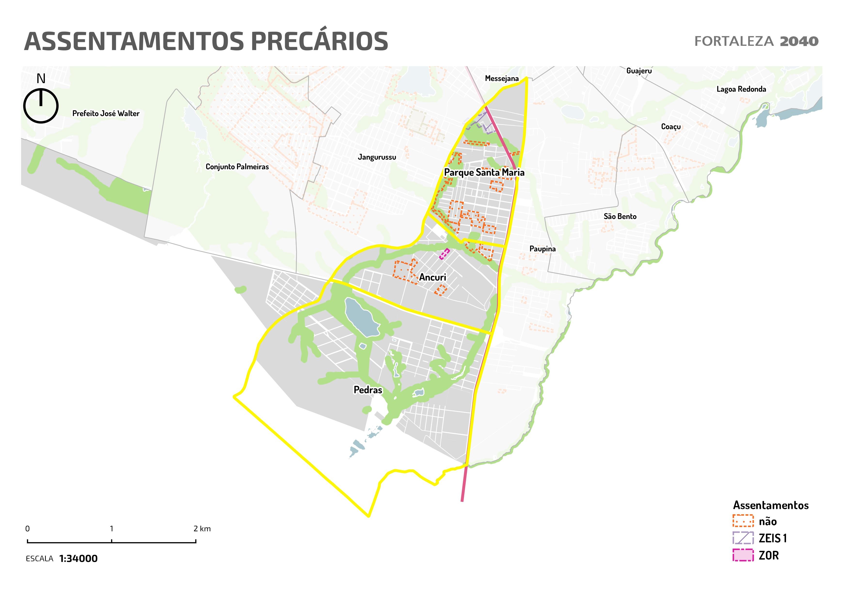 Fóruns Territoriais de Fortaleza - Mapa dos Fóruns Territoriais