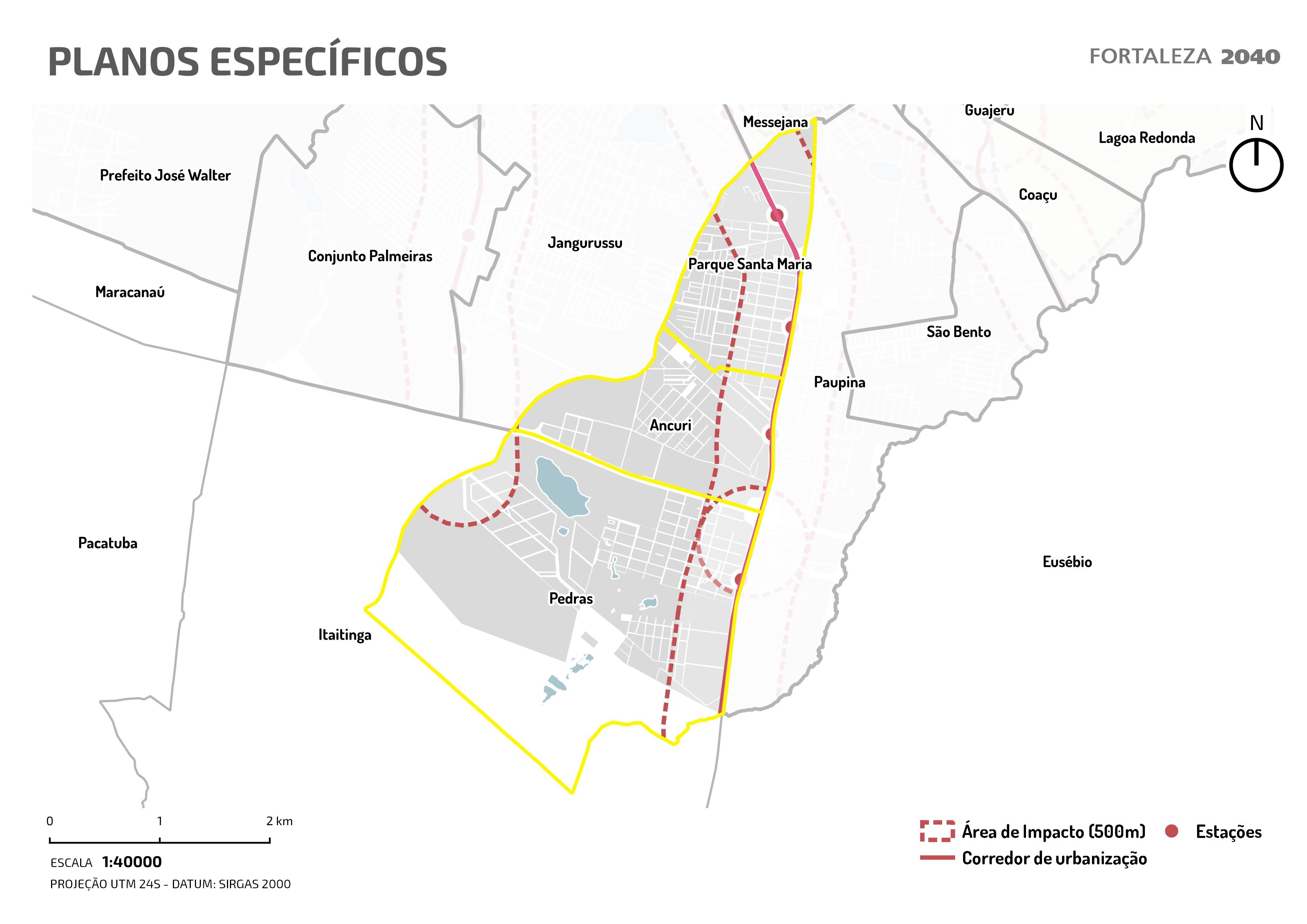 Fóruns Territoriais de Fortaleza - Mapa dos Fóruns Territoriais