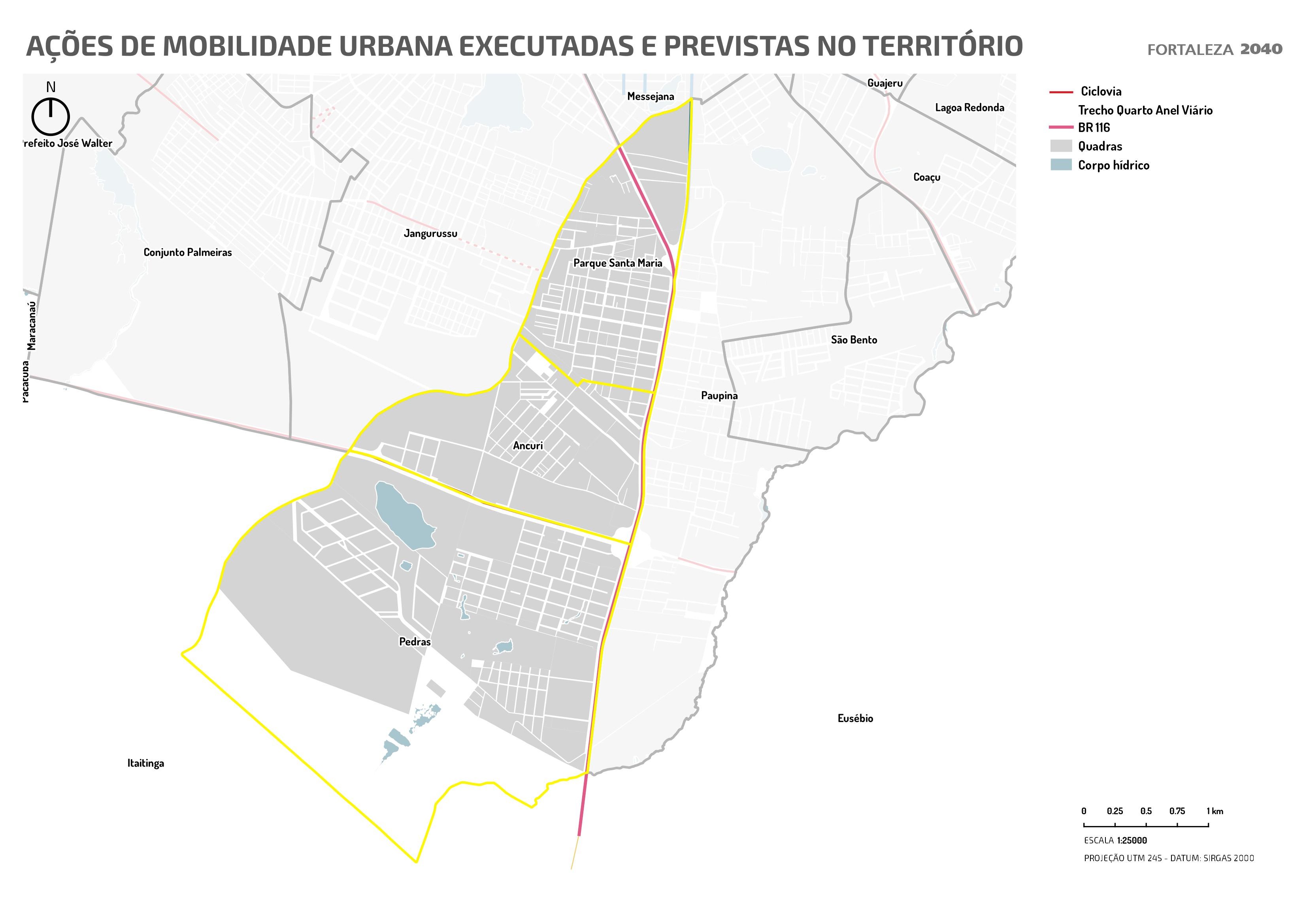 Fóruns Territoriais de Fortaleza - Mapa dos Fóruns Territoriais