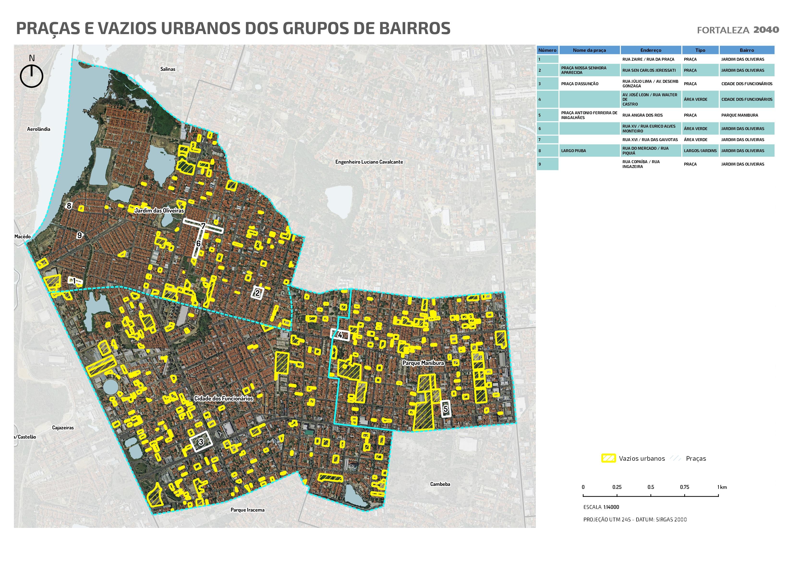 Fóruns Territoriais de Fortaleza - Mapa dos Fóruns Territoriais