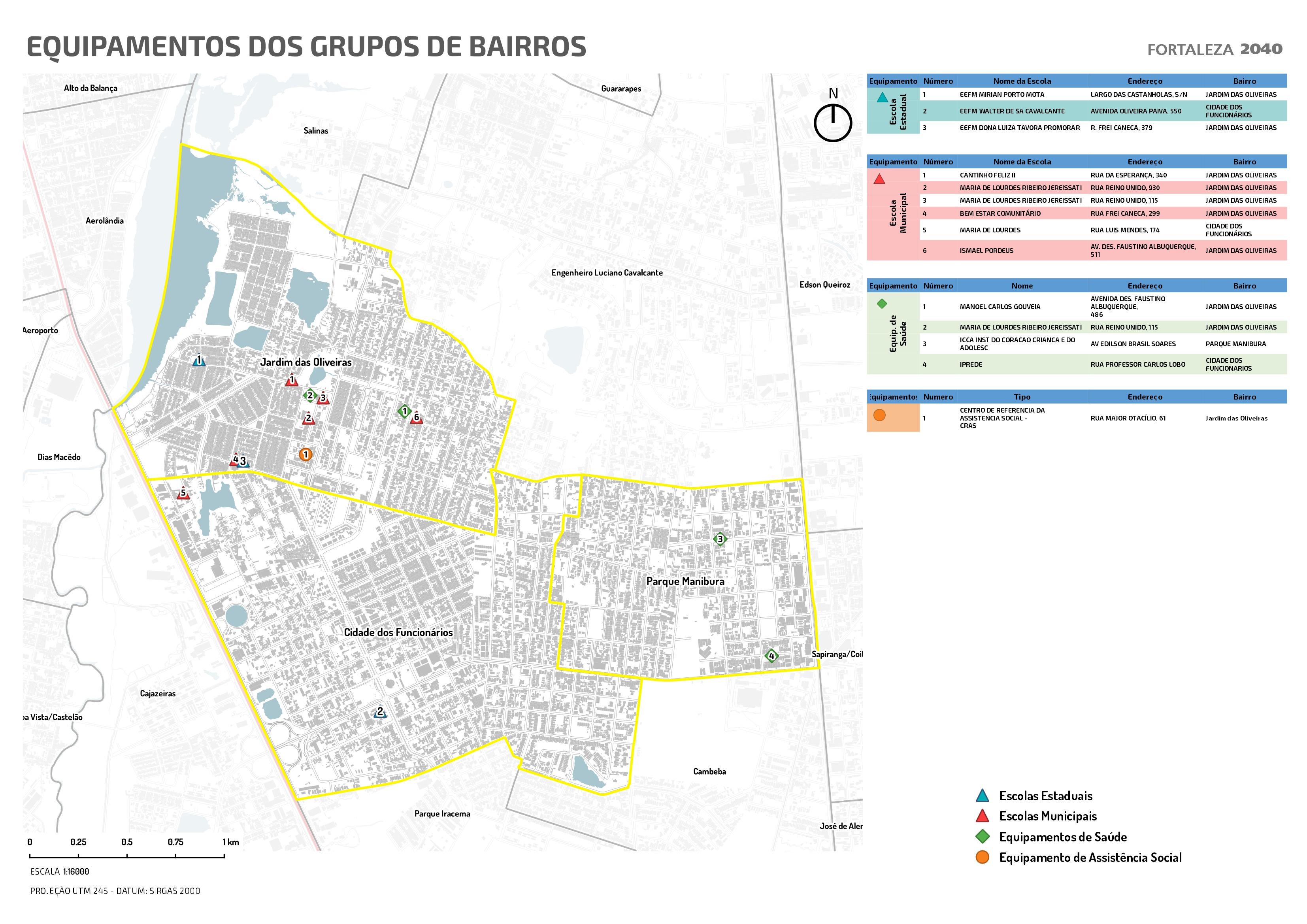 Fóruns Territoriais de Fortaleza - Mapa dos Fóruns Territoriais