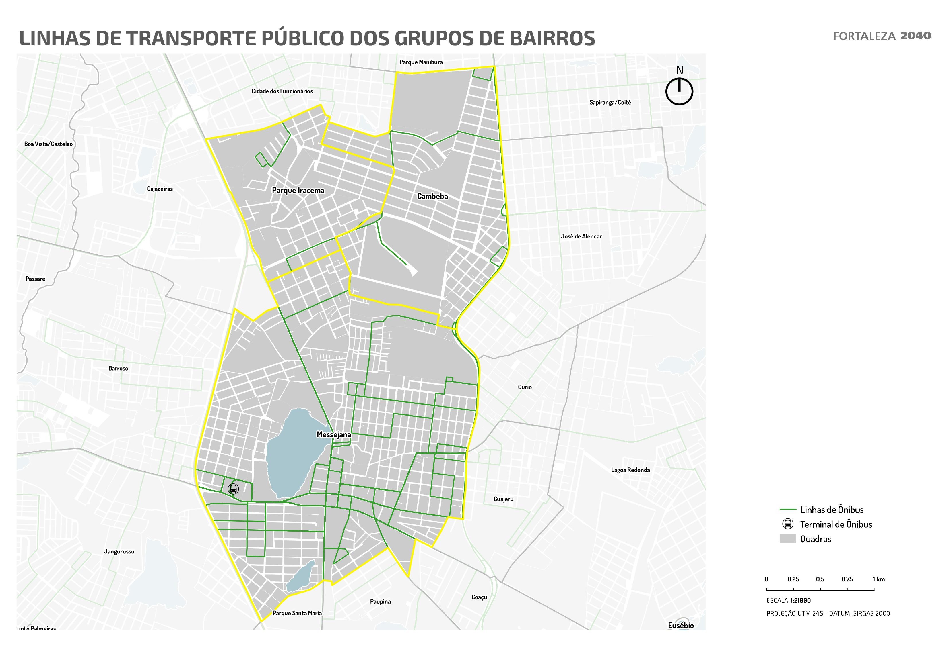 Fóruns Territoriais de Fortaleza - Mapa dos Fóruns Territoriais