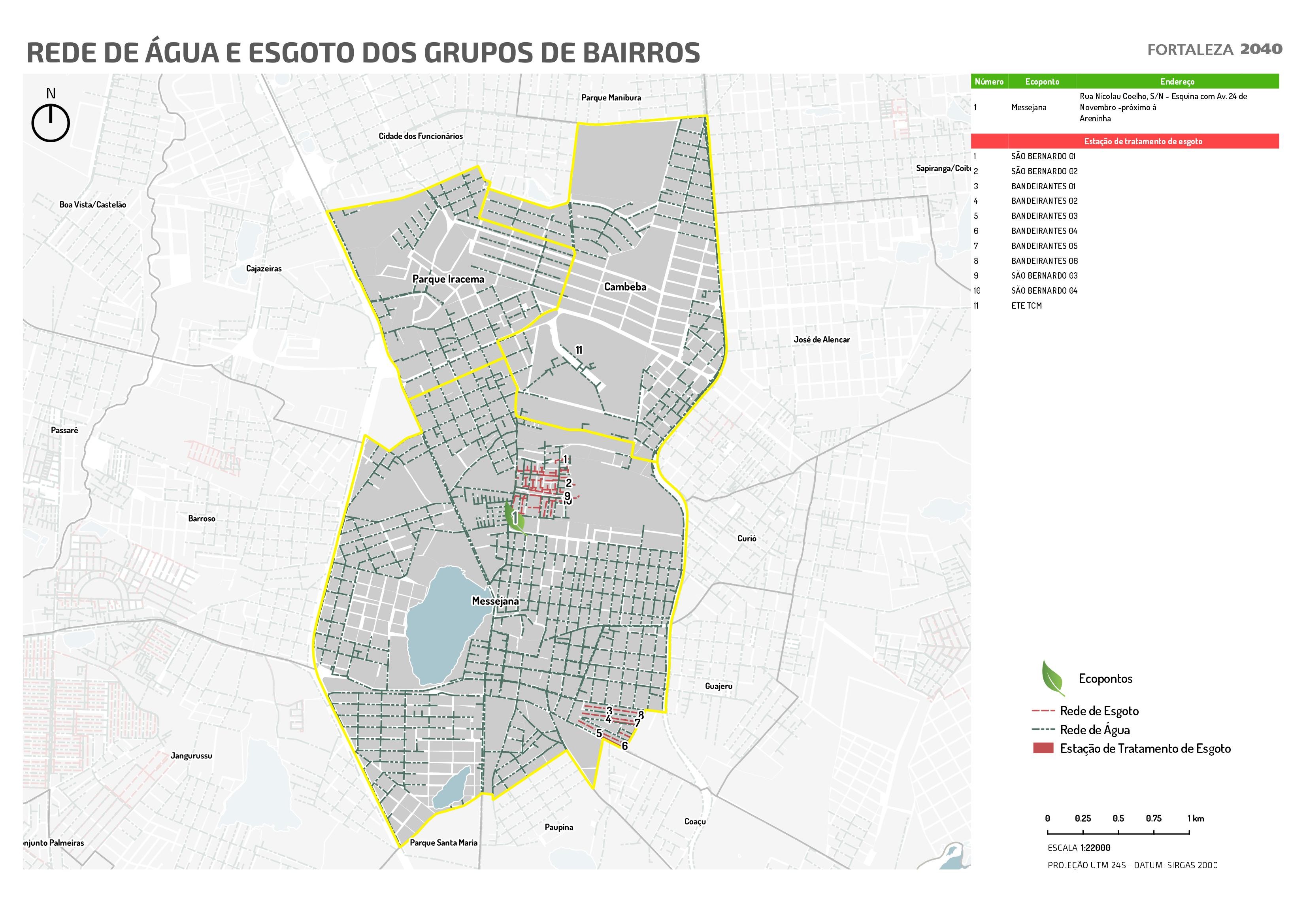 Fóruns Territoriais de Fortaleza - Mapa dos Fóruns Territoriais