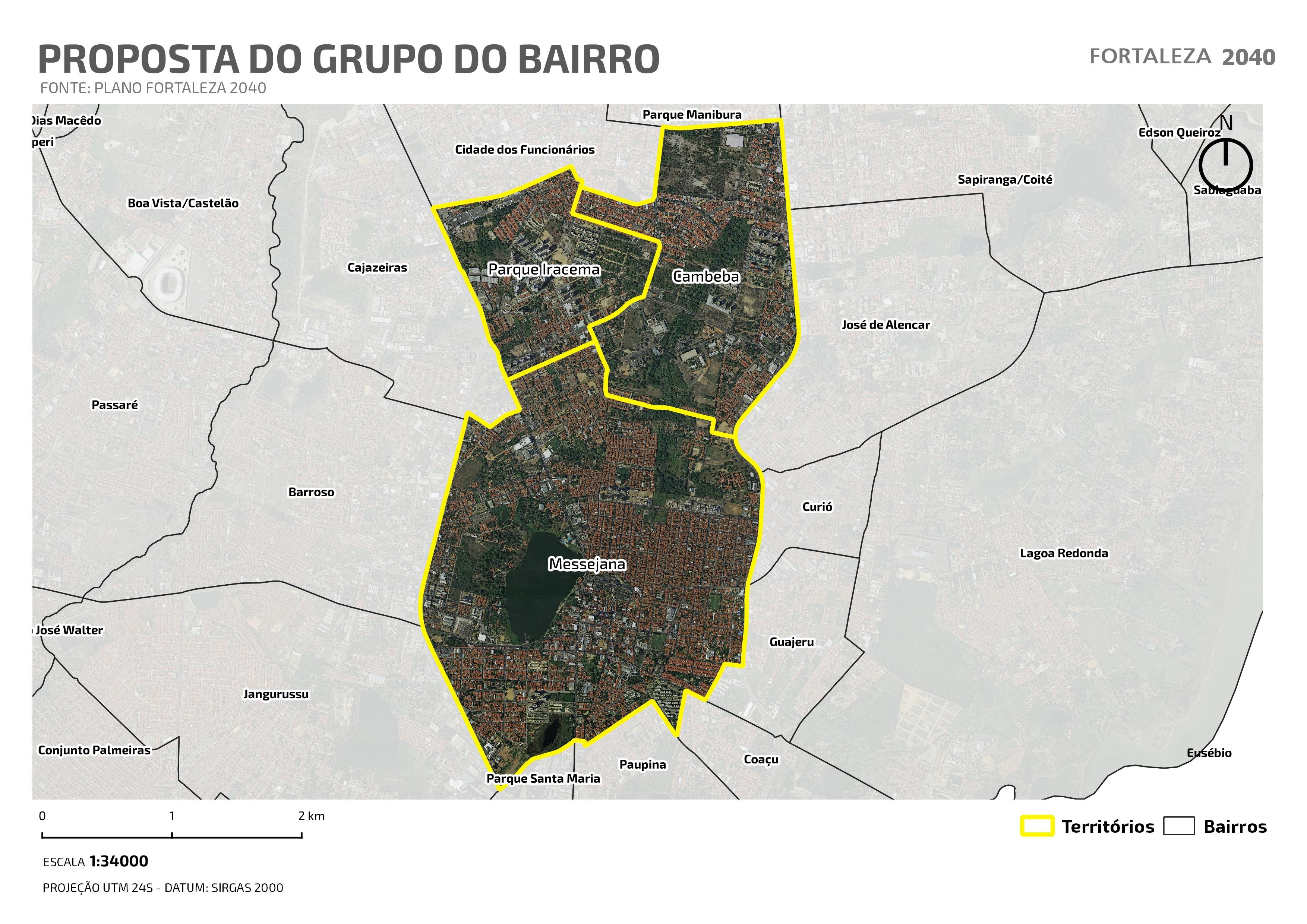 Fóruns Territoriais de Fortaleza - Mapa dos Fóruns Territoriais