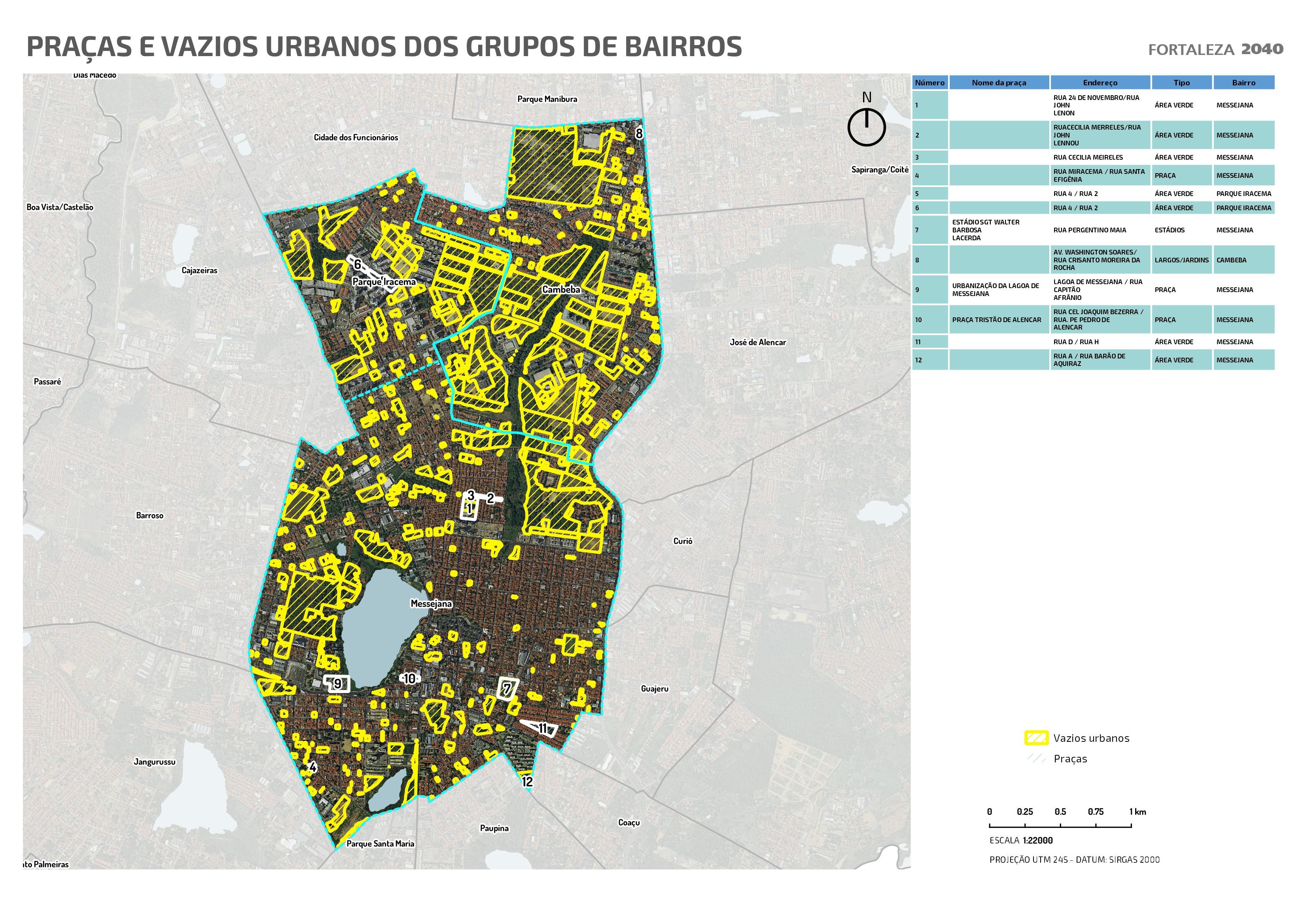 Fóruns Territoriais de Fortaleza - Mapa dos Fóruns Territoriais