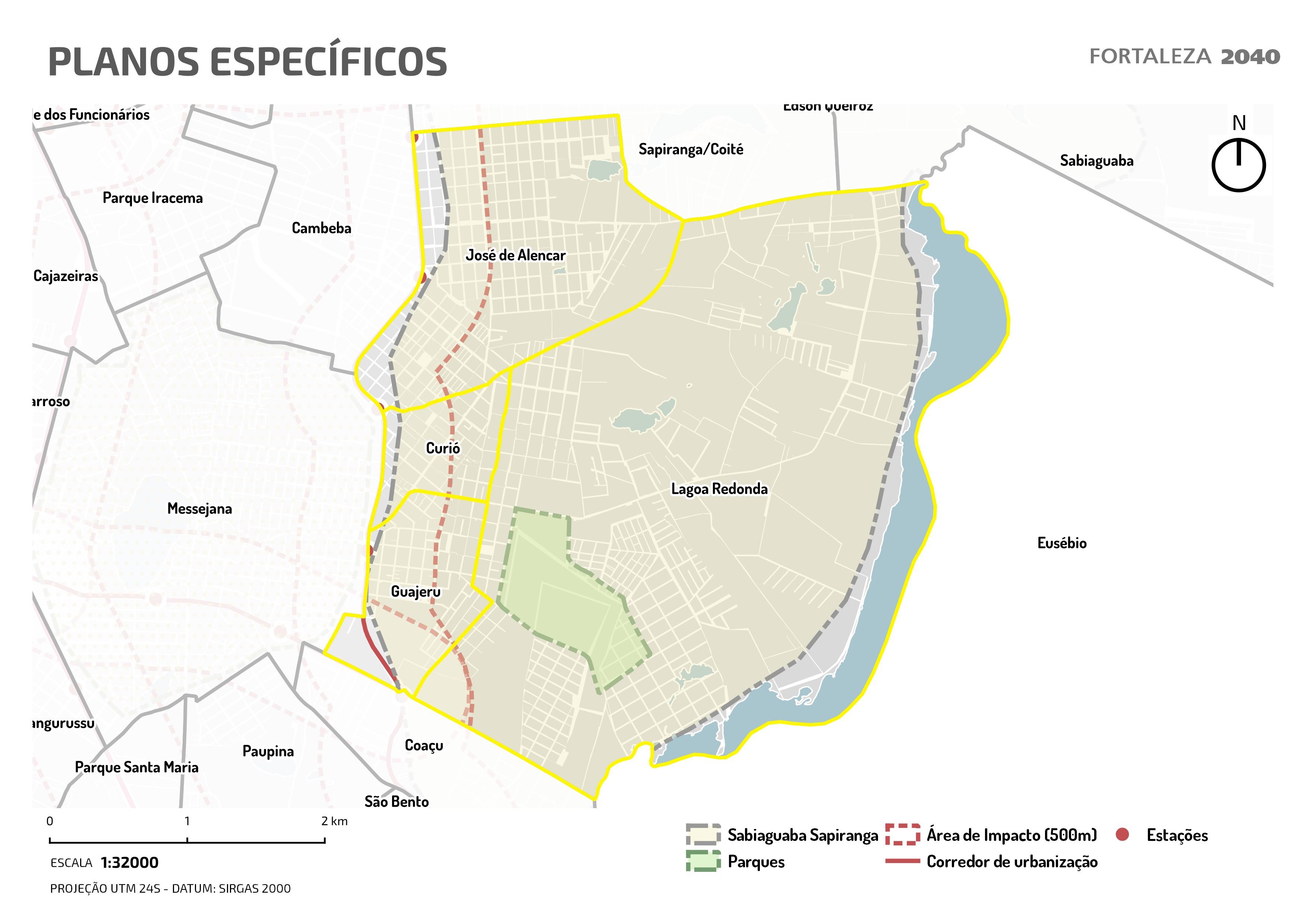 Fóruns Territoriais de Fortaleza - Mapa dos Fóruns Territoriais