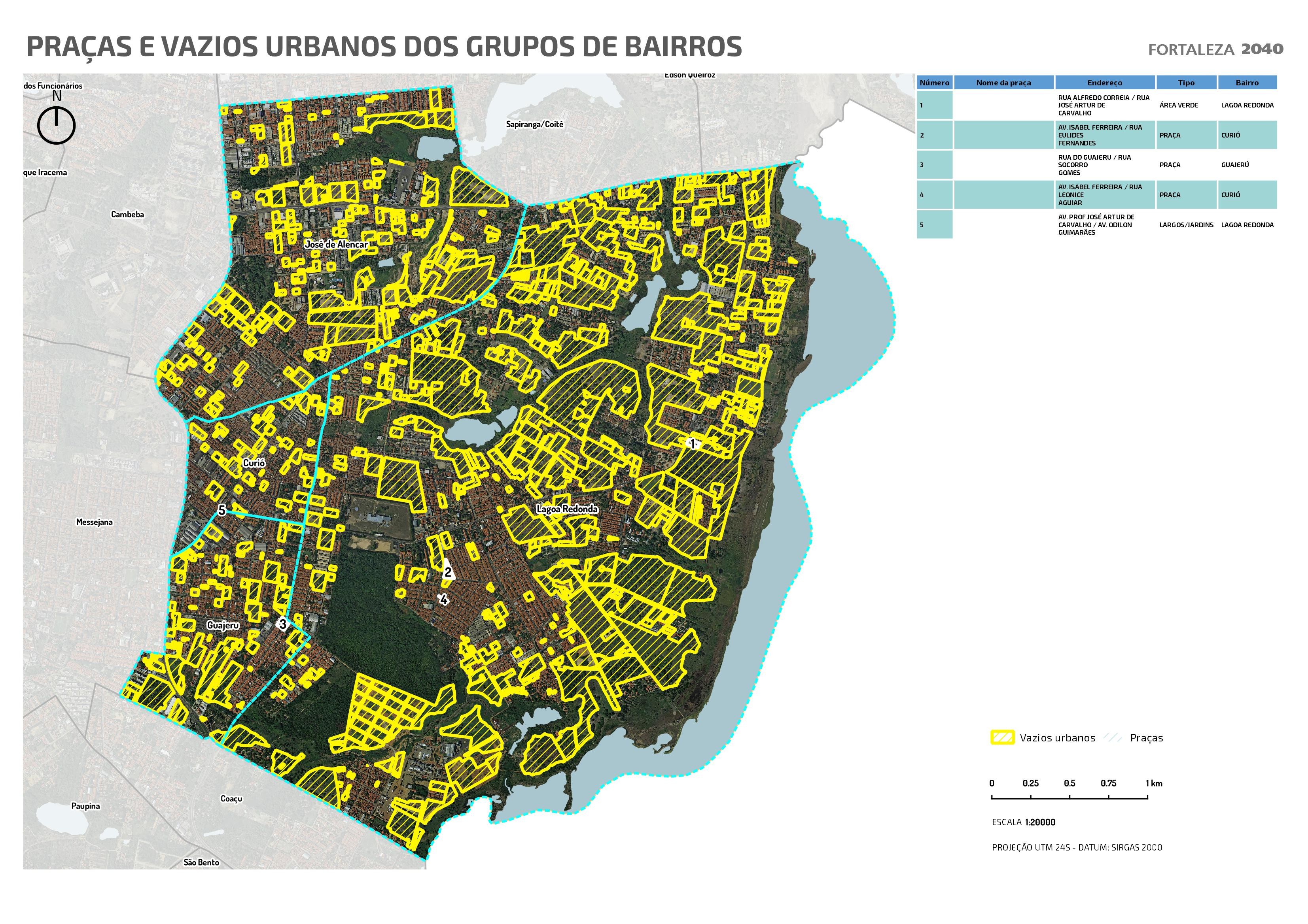 Fóruns Territoriais de Fortaleza - Mapa dos Fóruns Territoriais