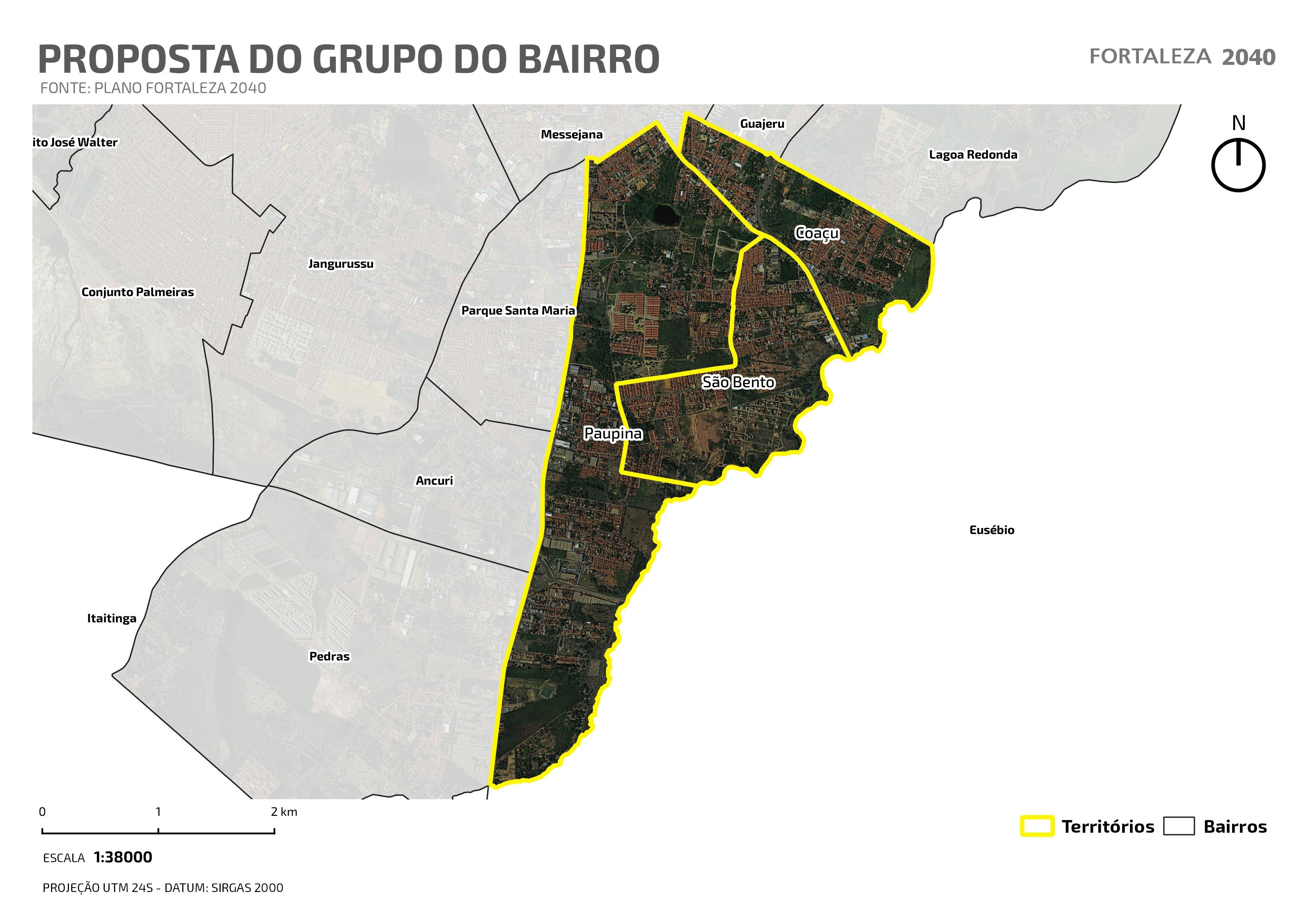 Fóruns Territoriais de Fortaleza - Mapa dos Fóruns Territoriais