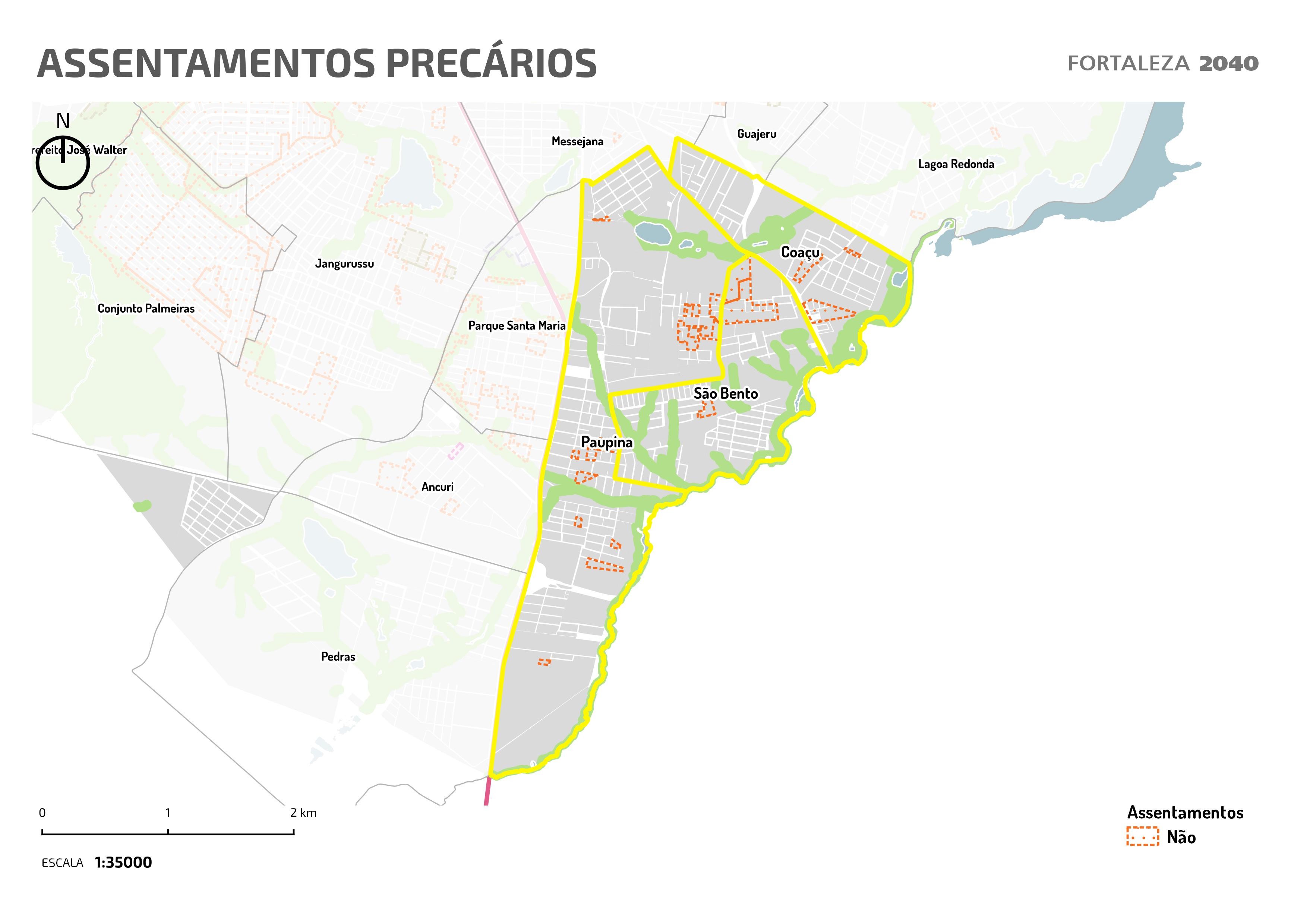 Fóruns Territoriais de Fortaleza - Mapa dos Fóruns Territoriais