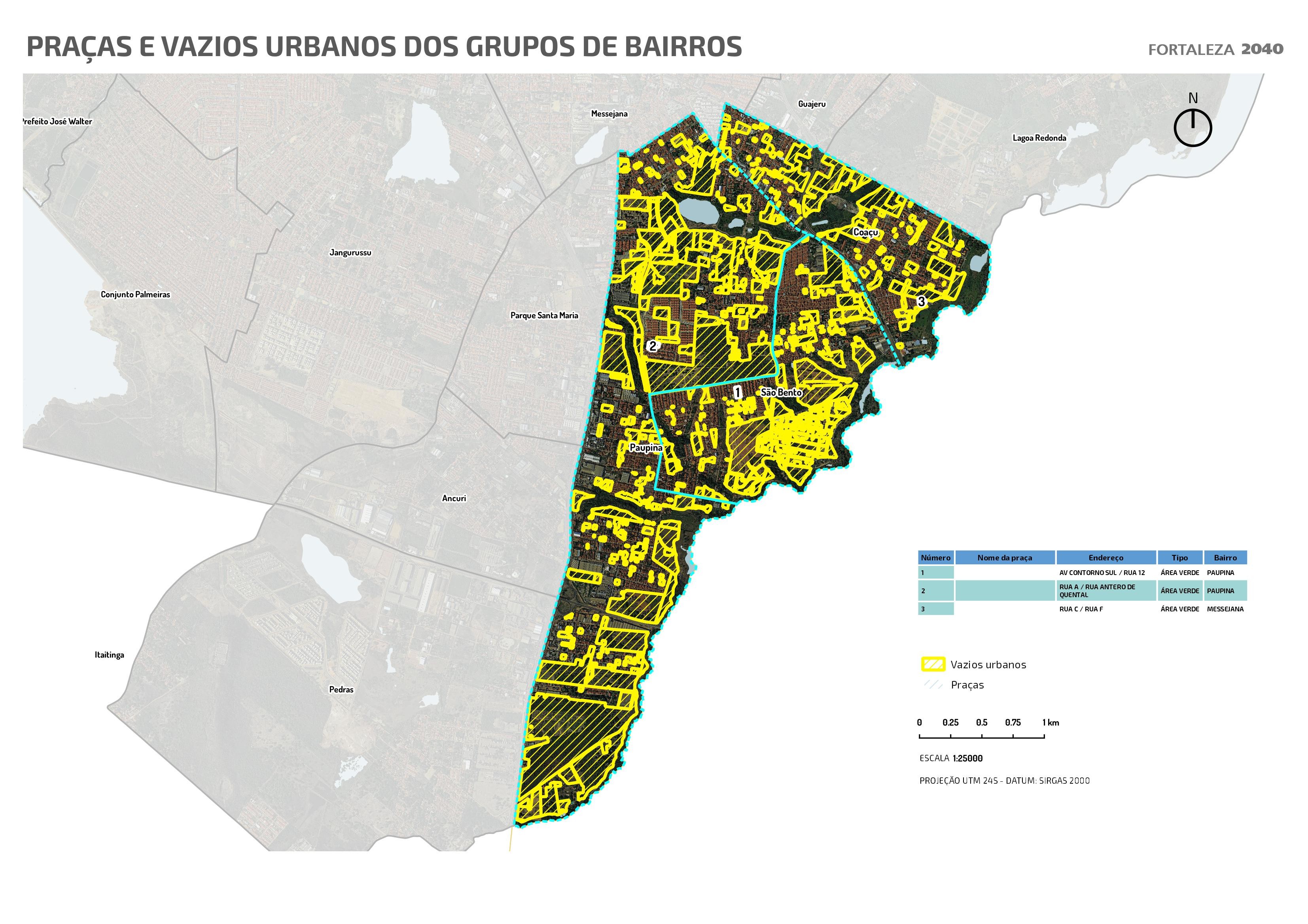 Fóruns Territoriais de Fortaleza - Mapa dos Fóruns Territoriais