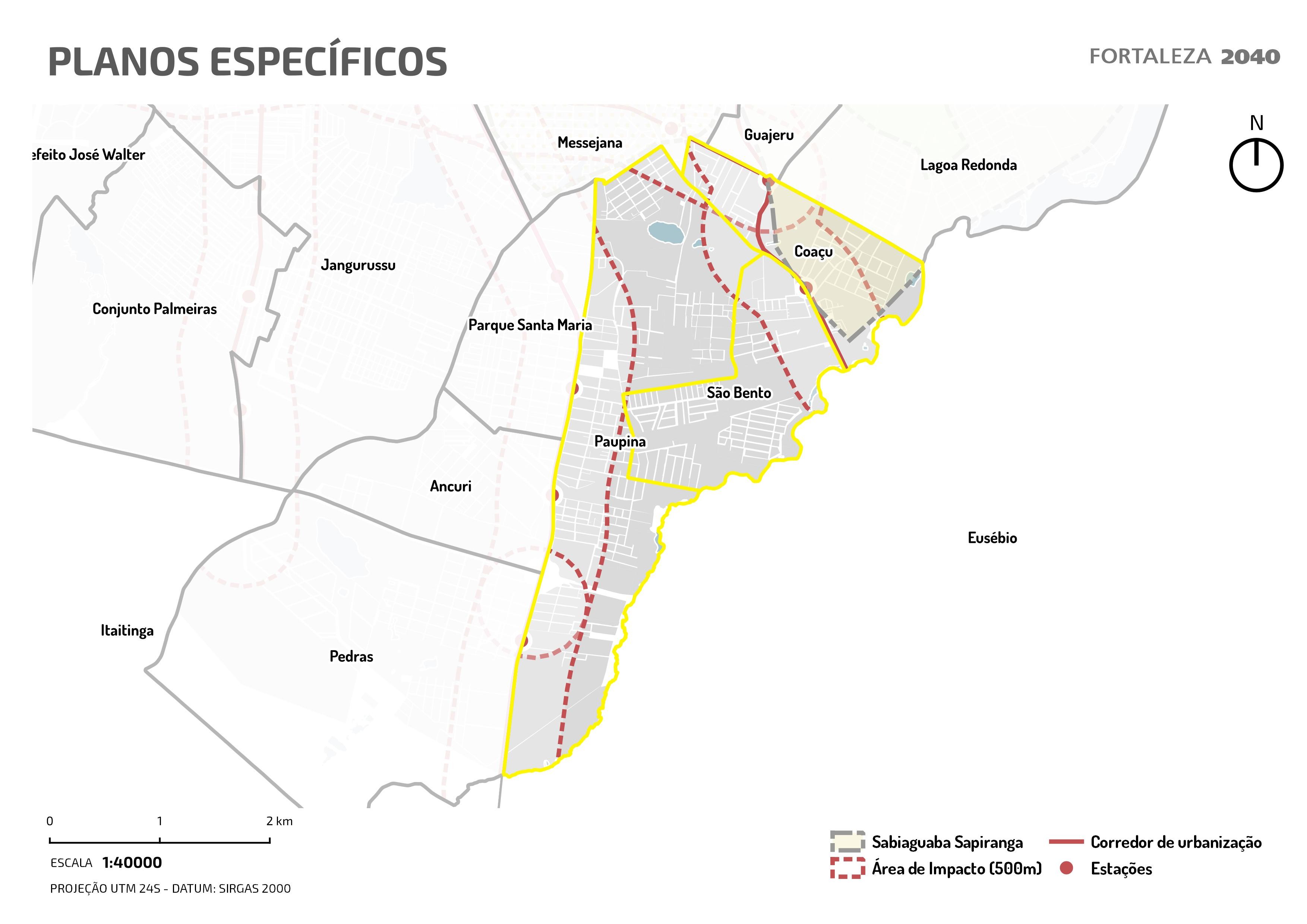 Fóruns Territoriais de Fortaleza - Mapa dos Fóruns Territoriais