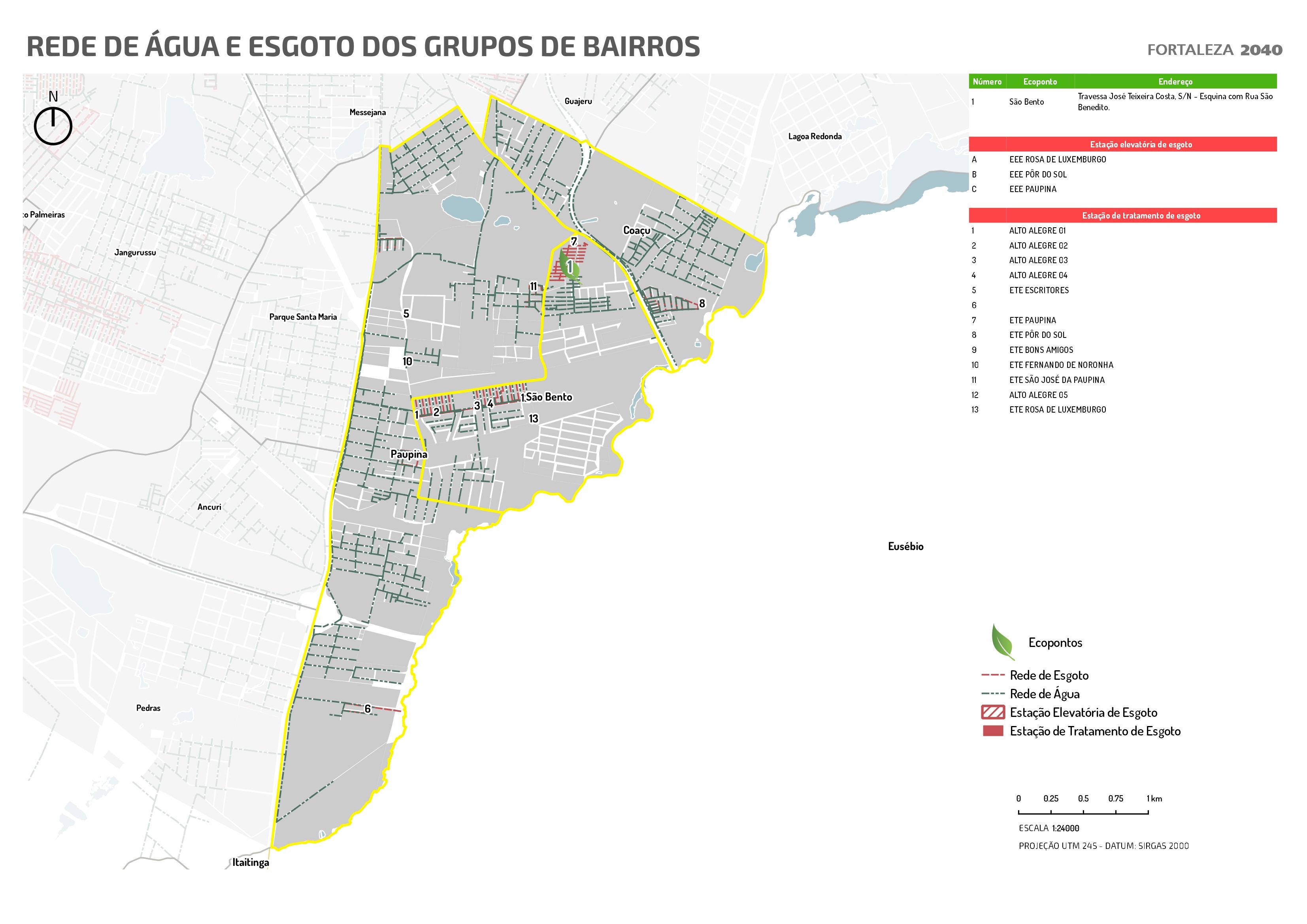 Fóruns Territoriais de Fortaleza - Mapa dos Fóruns Territoriais