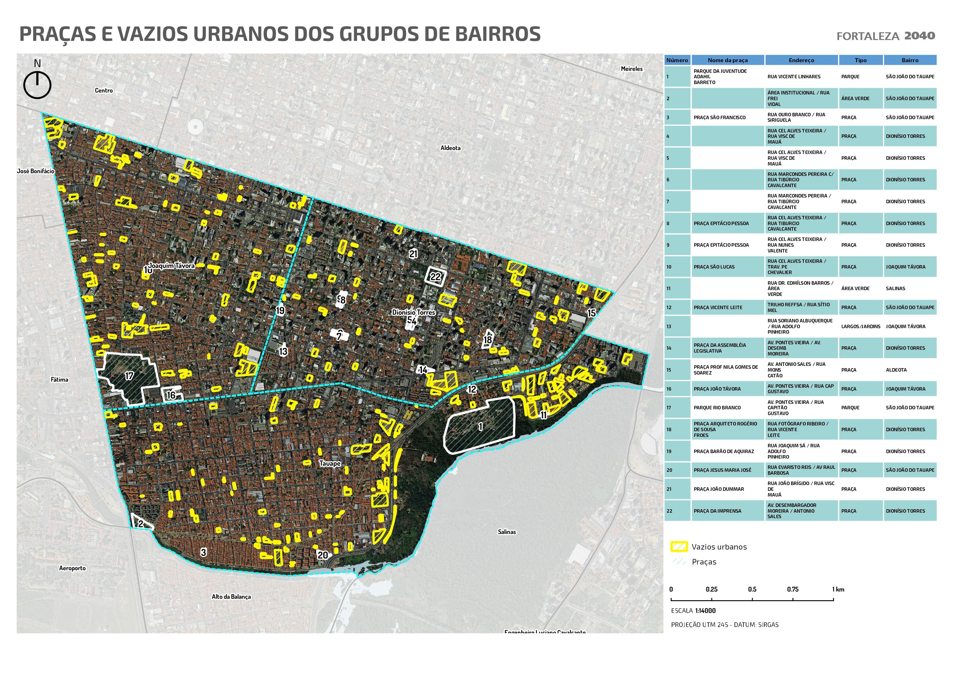 Fóruns Territoriais de Fortaleza - Mapa dos Fóruns Territoriais