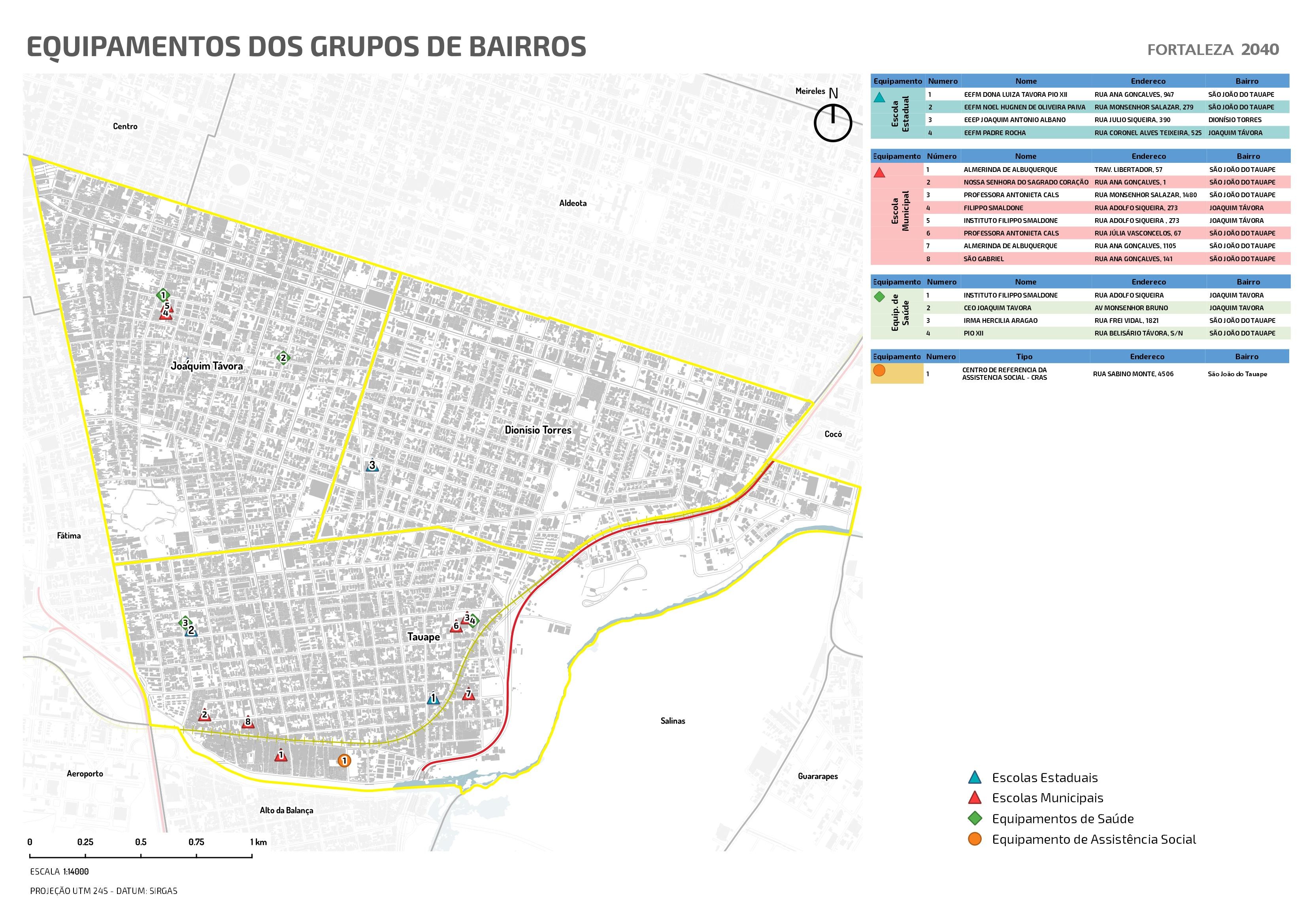 Fóruns Territoriais de Fortaleza - Mapa dos Fóruns Territoriais