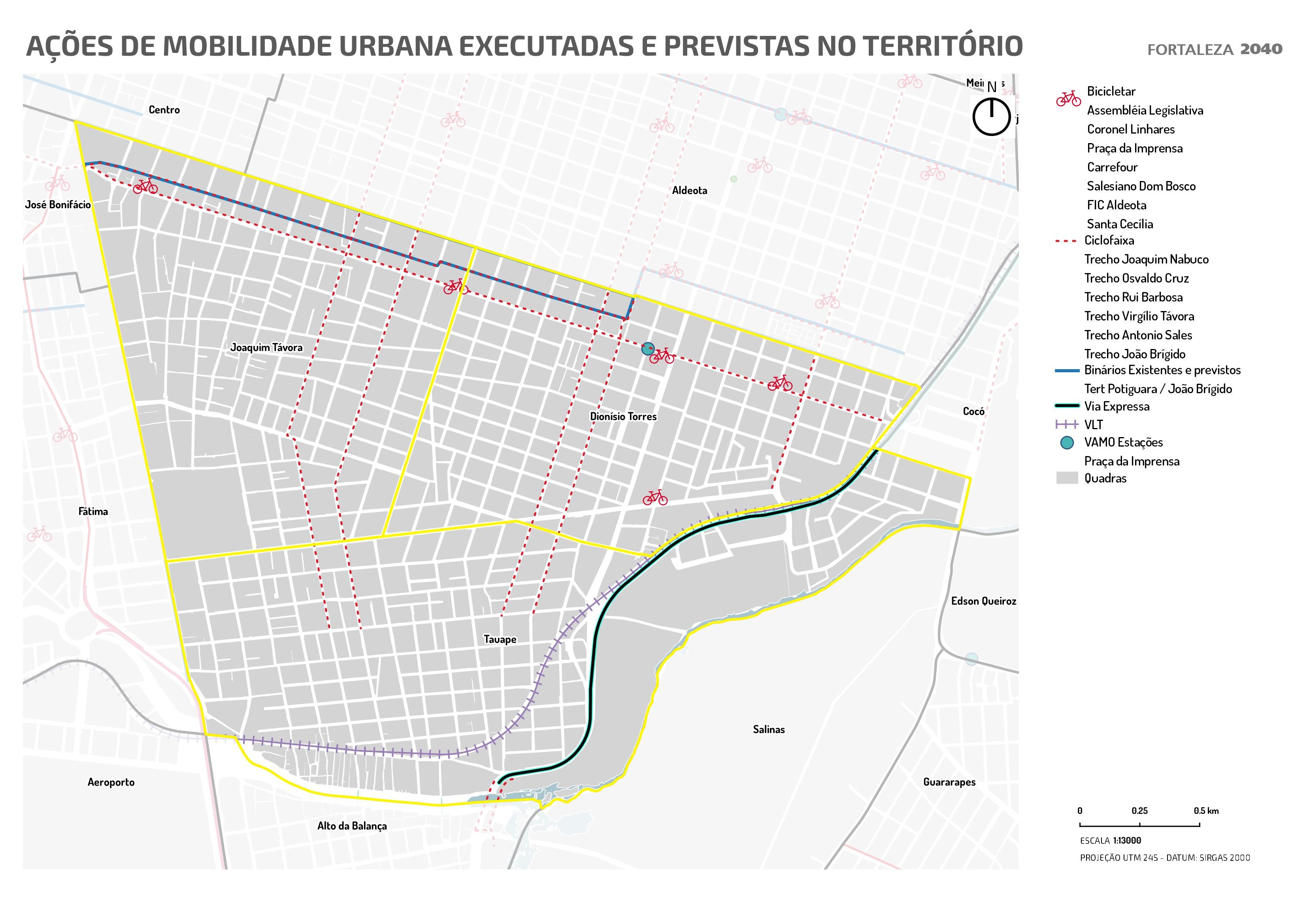 Fóruns Territoriais de Fortaleza - Mapa dos Fóruns Territoriais