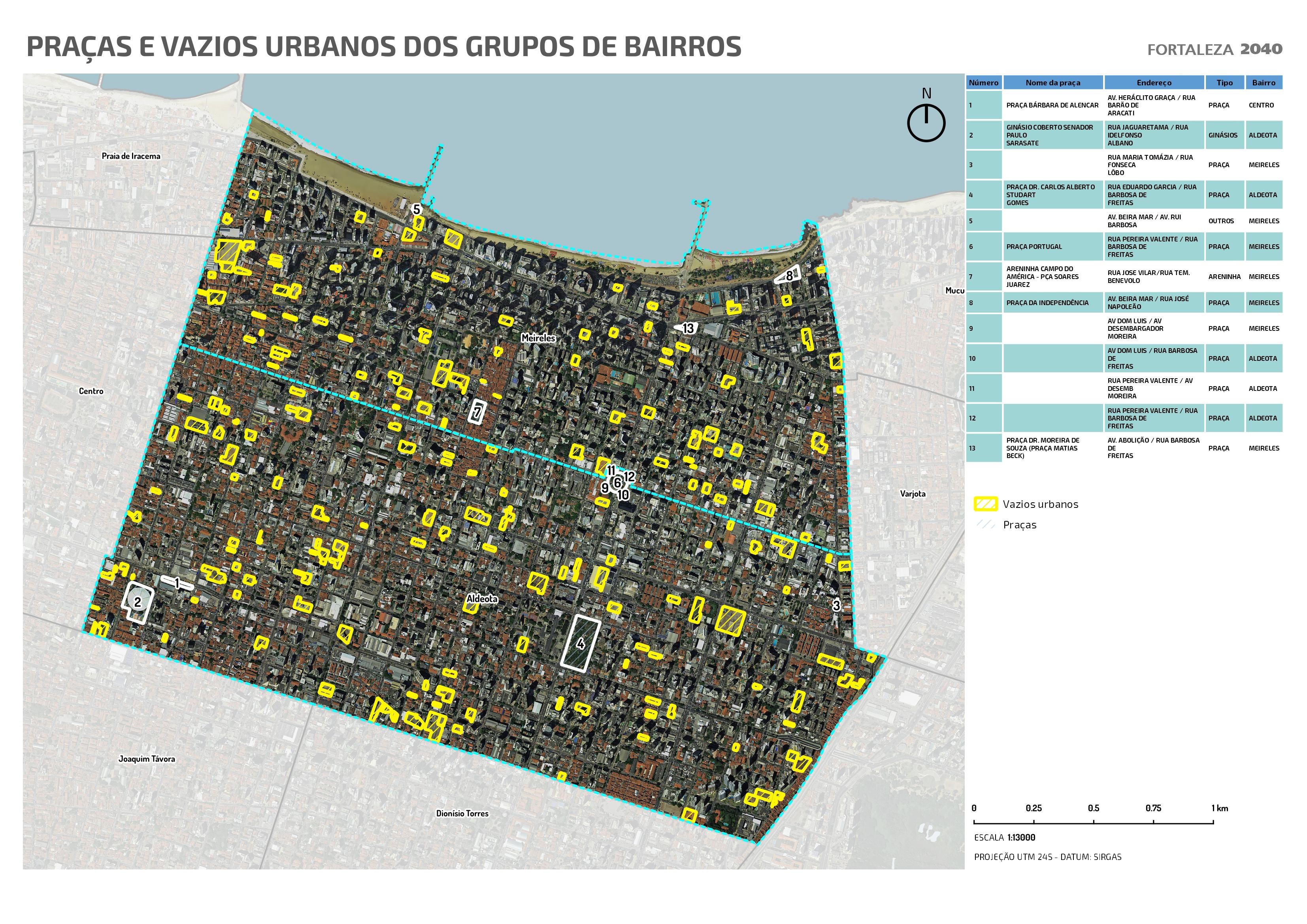 Fóruns Territoriais de Fortaleza - Mapa dos Fóruns Territoriais