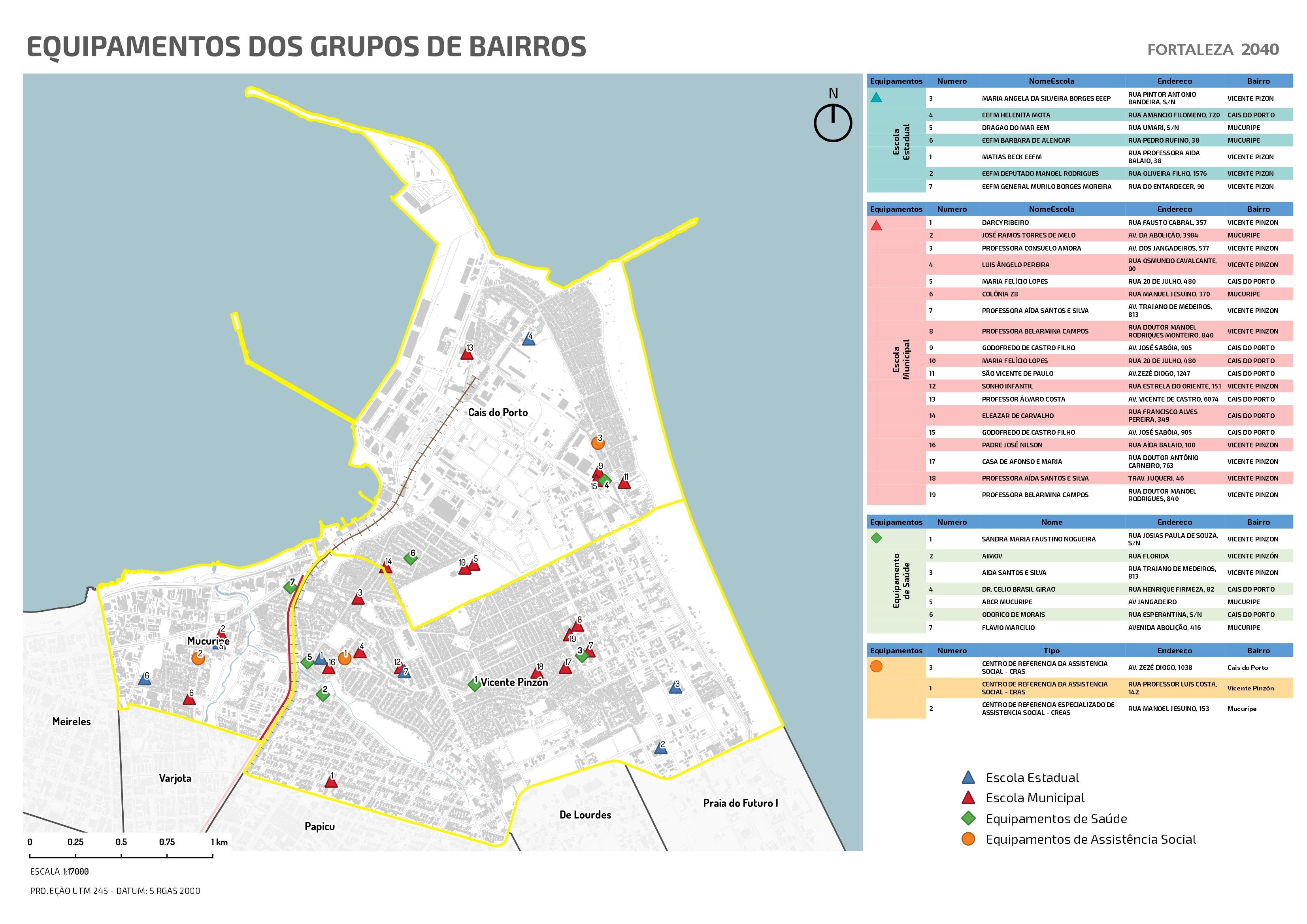 Fóruns Territoriais de Fortaleza - Mapa dos Fóruns Territoriais