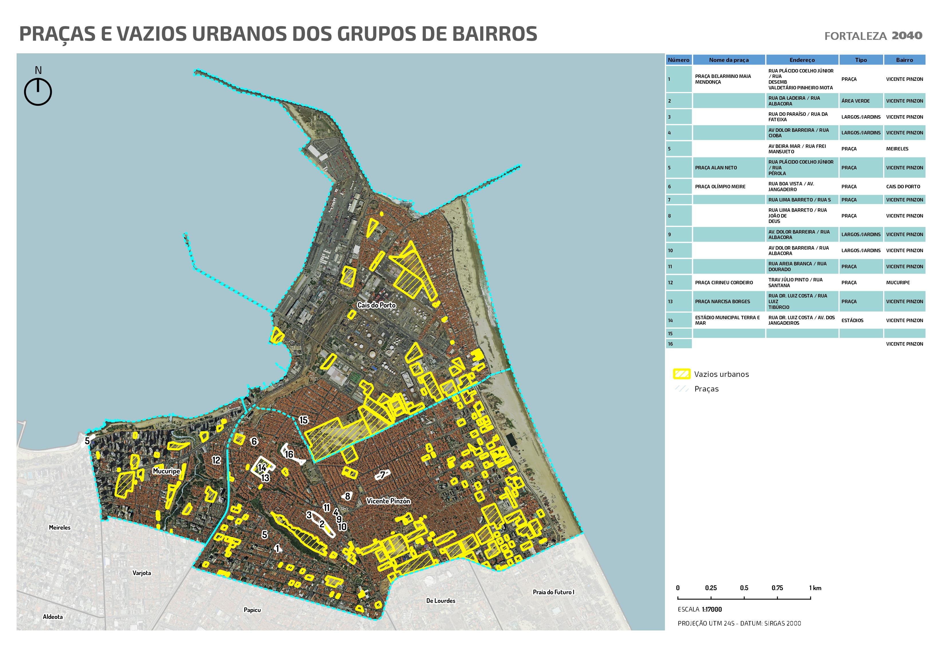 Fóruns Territoriais de Fortaleza - Mapa dos Fóruns Territoriais