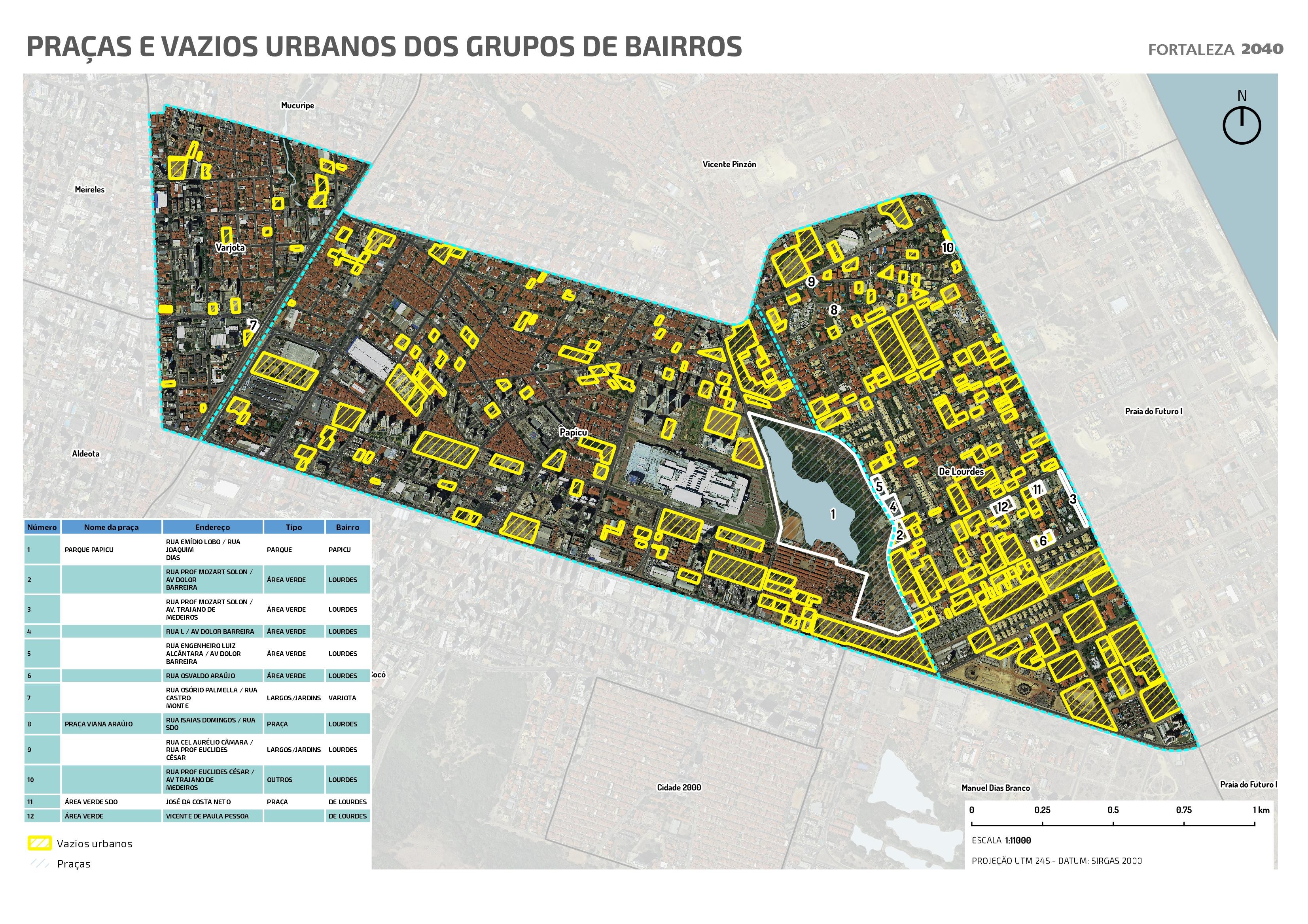 Fóruns Territoriais de Fortaleza - Mapa dos Fóruns Territoriais