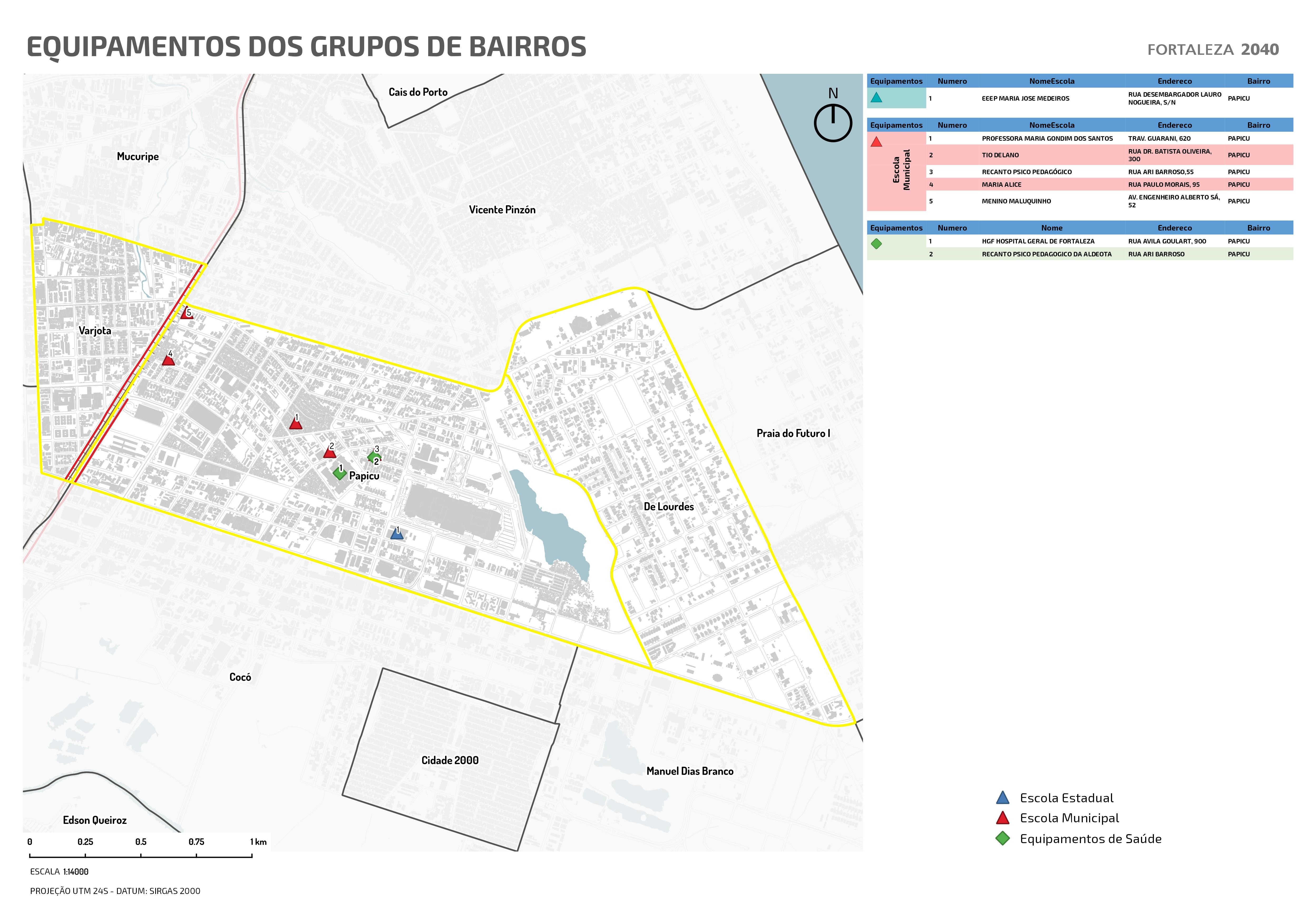 Fóruns Territoriais de Fortaleza - Mapa dos Fóruns Territoriais