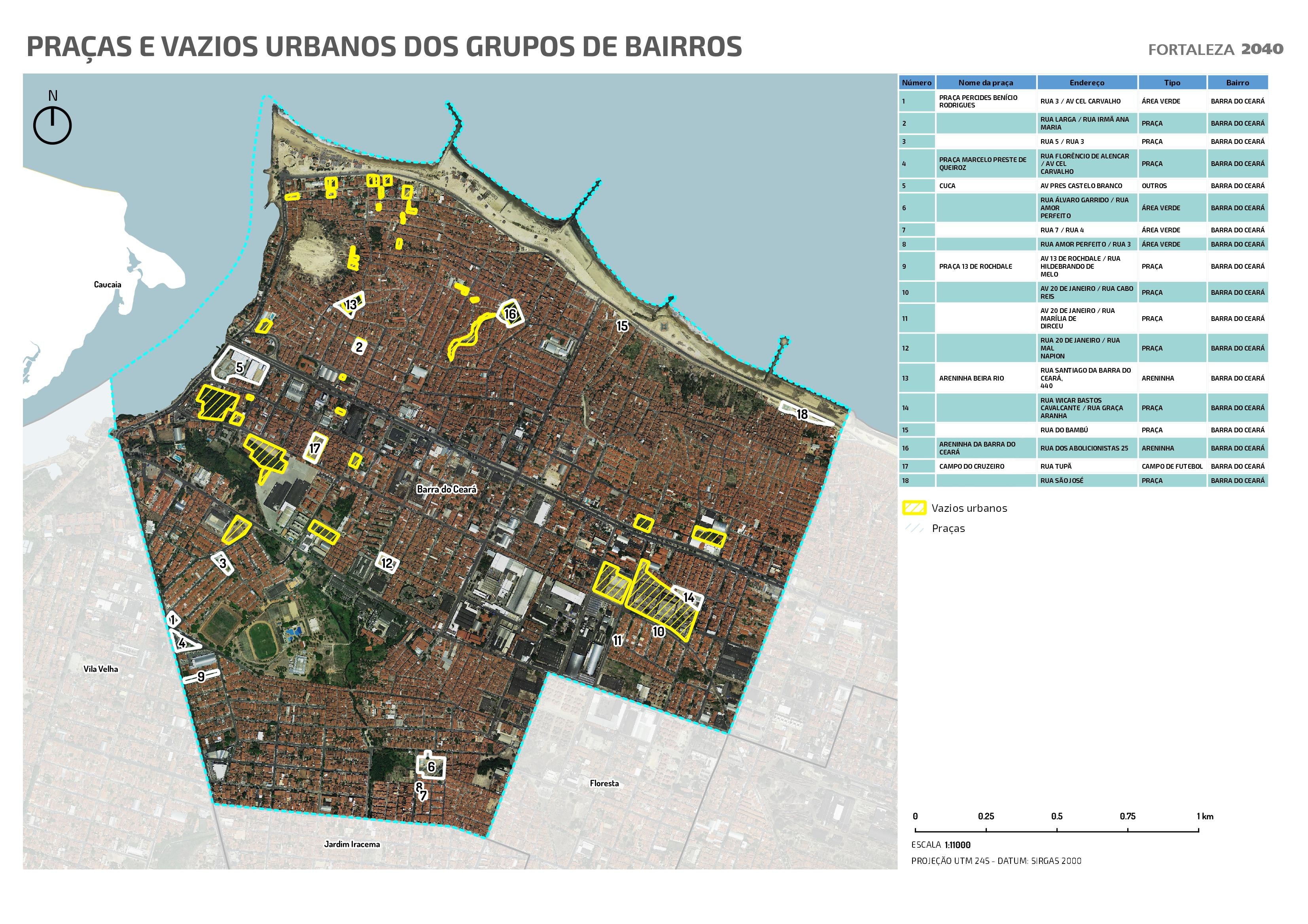 Fóruns Territoriais de Fortaleza - Mapa dos Fóruns Territoriais