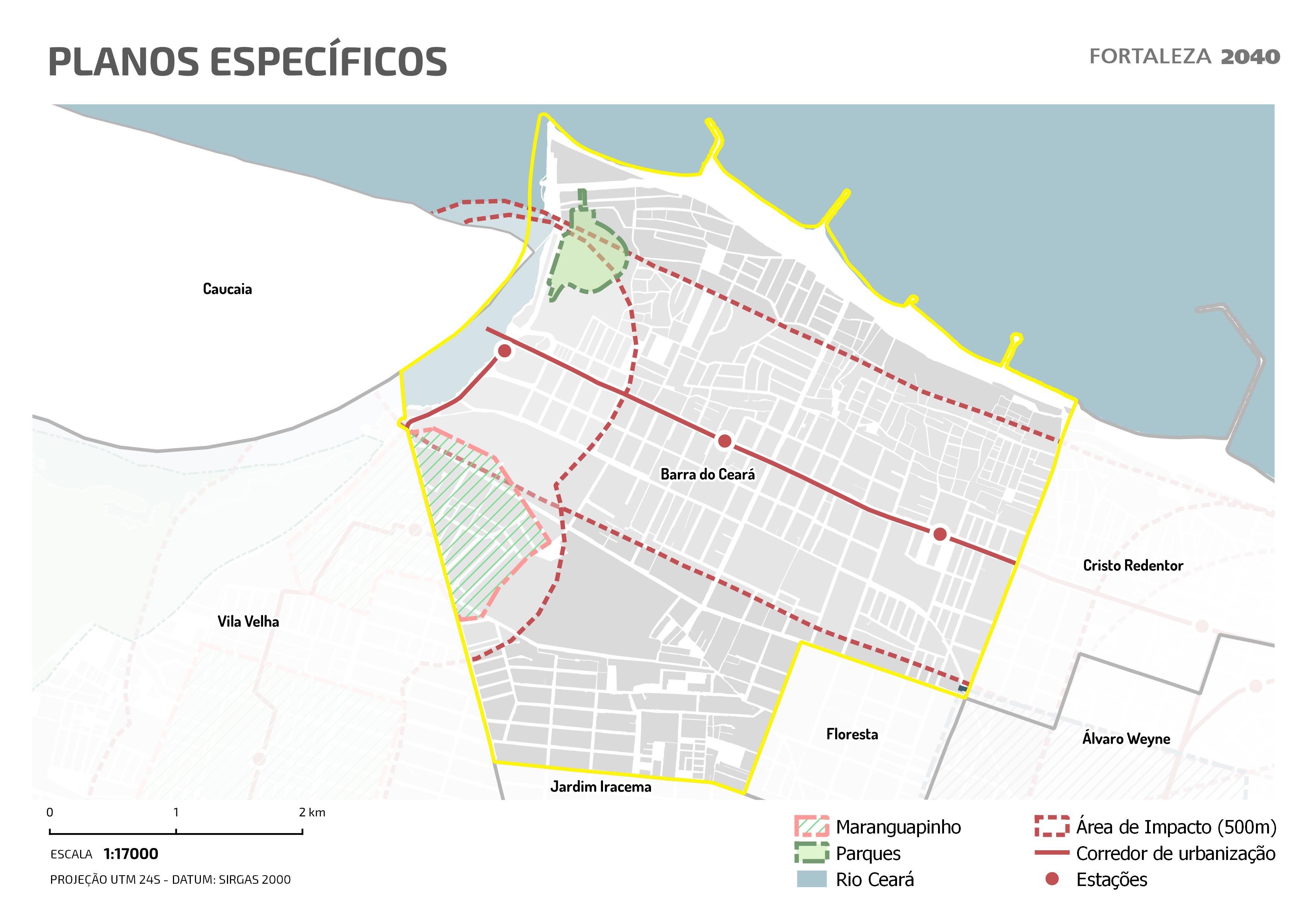 Fóruns Territoriais de Fortaleza - Mapa dos Fóruns Territoriais